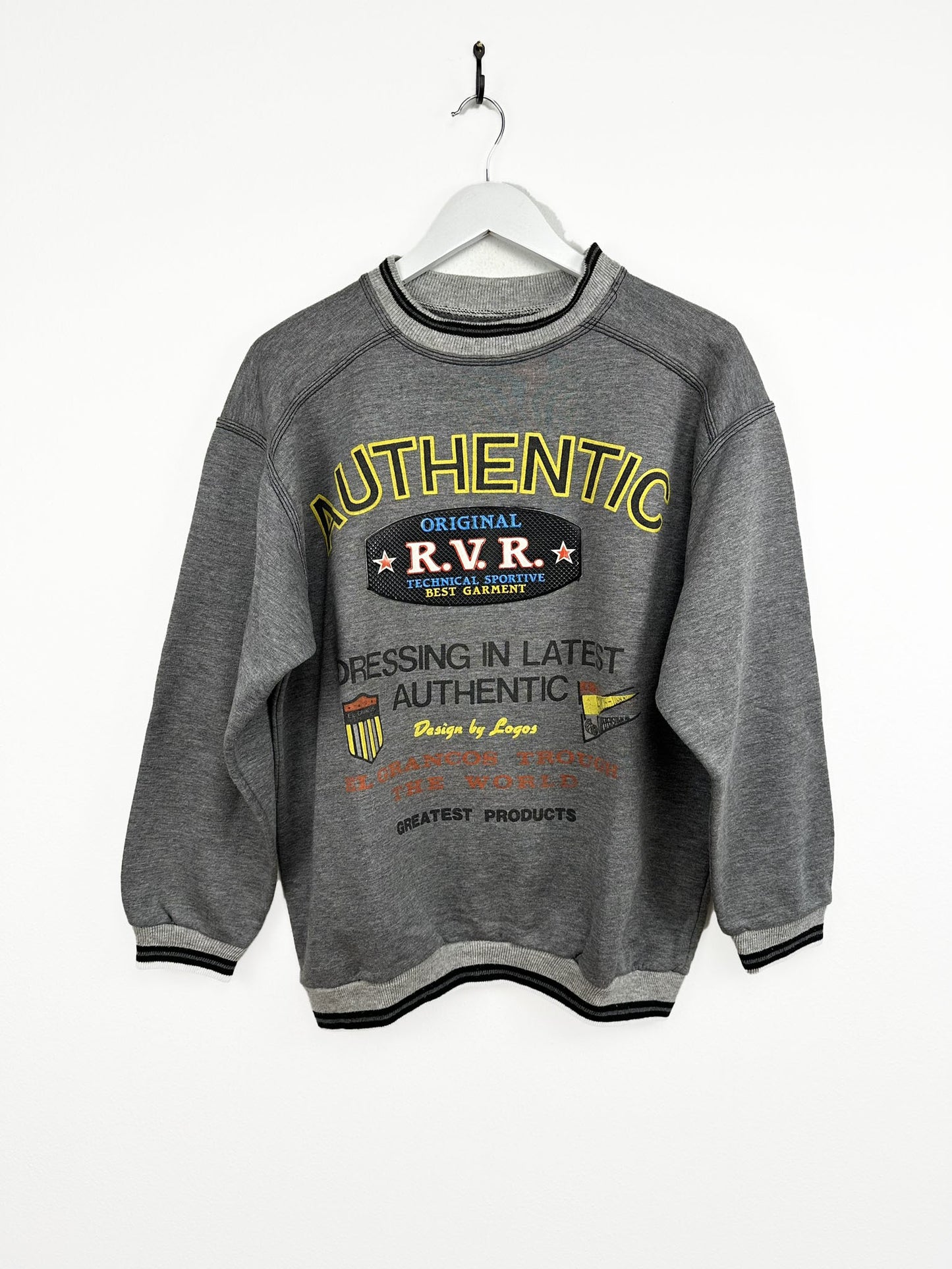 Felpa grigia graphic 90s (25f22) - M