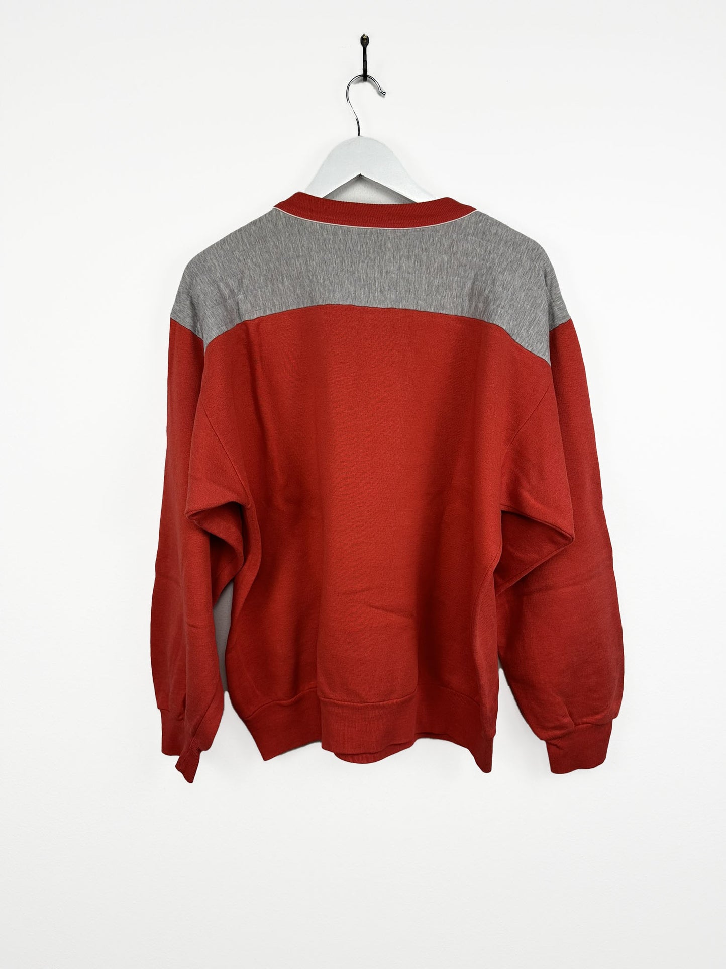 Felpa American System rossa grigia 80s - XL