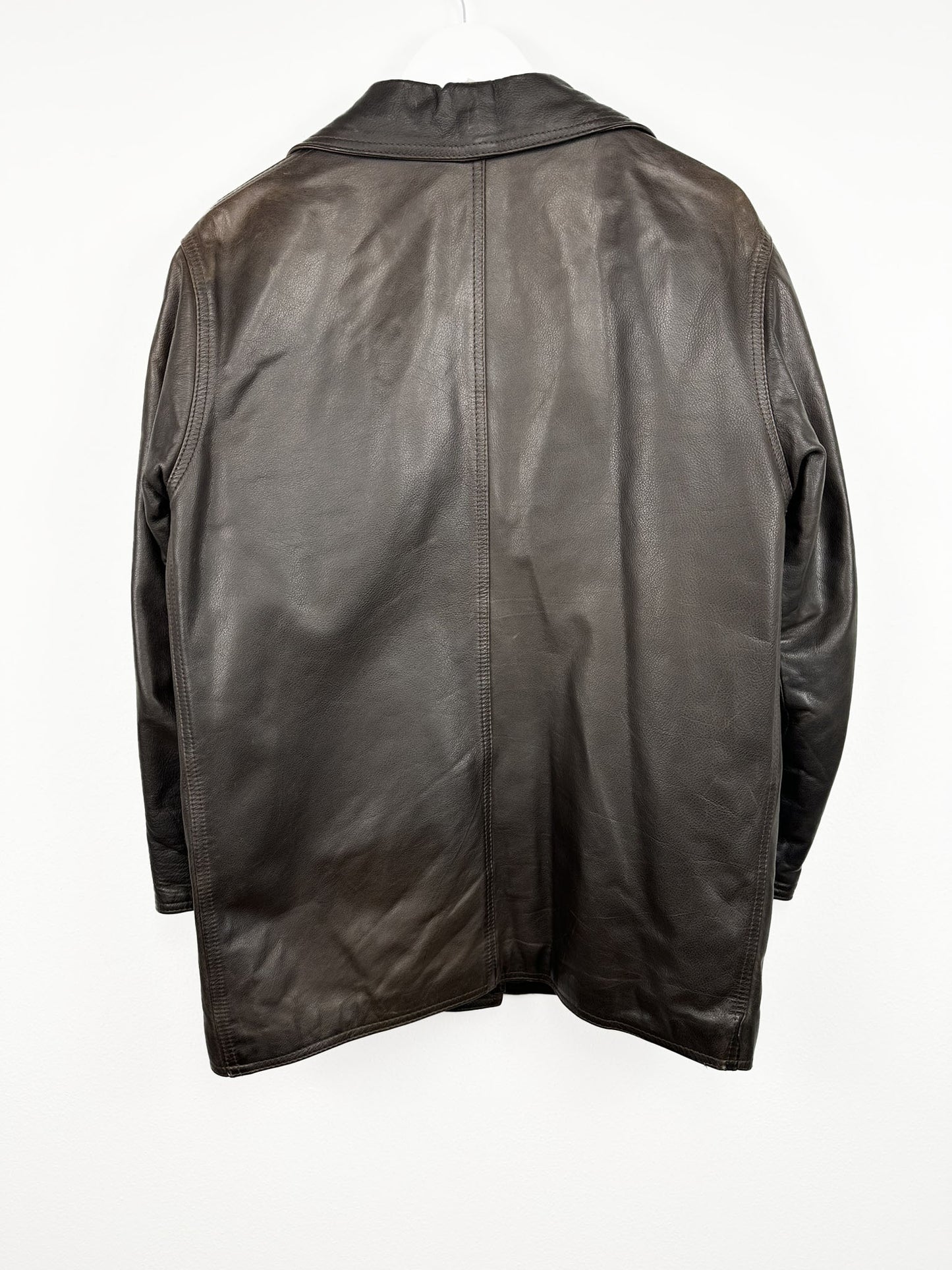 Giacca in pelle marrone 90s (25g110) - M