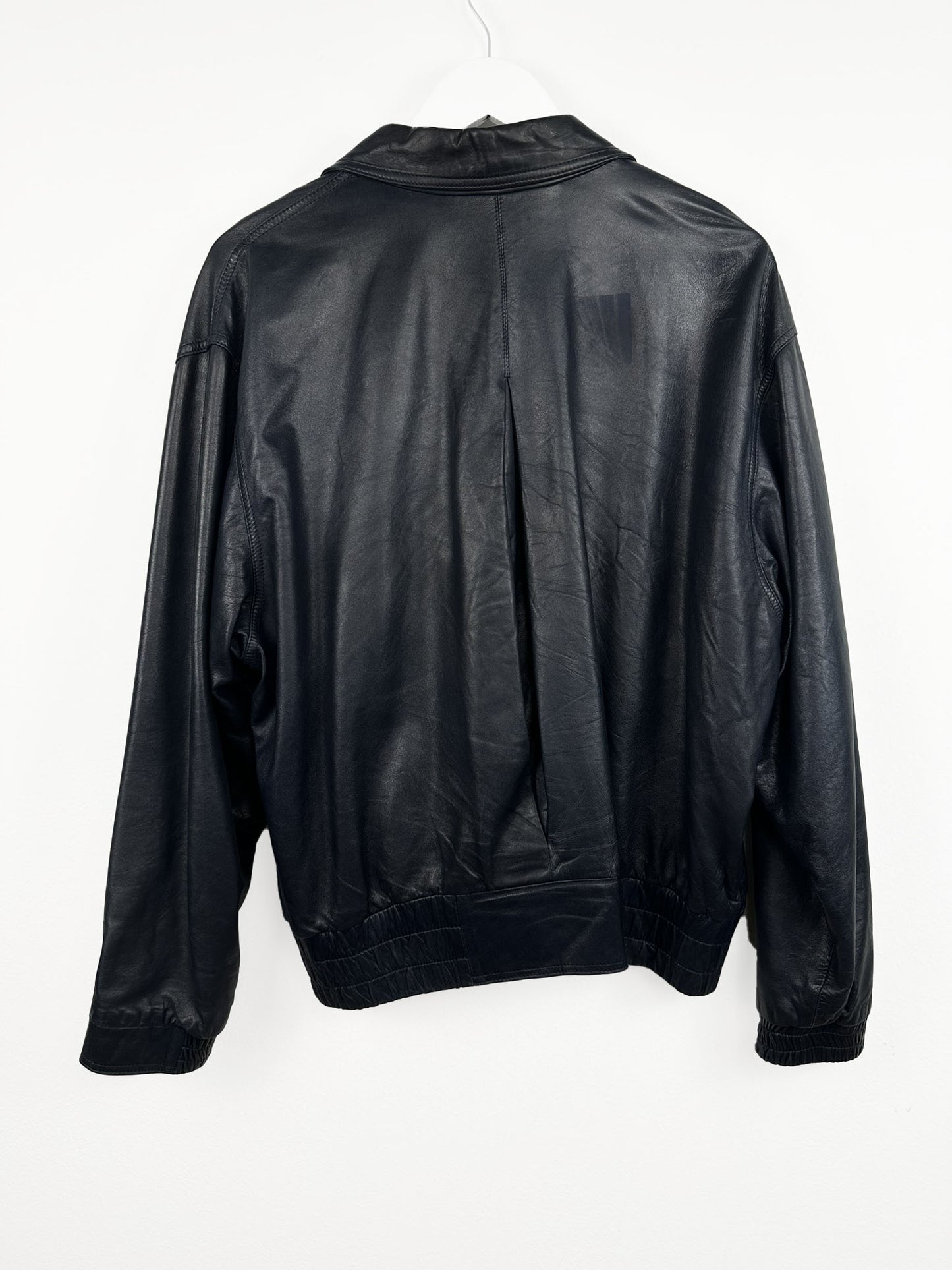 Giacca in pelle blu Trussardi (25g145) - L