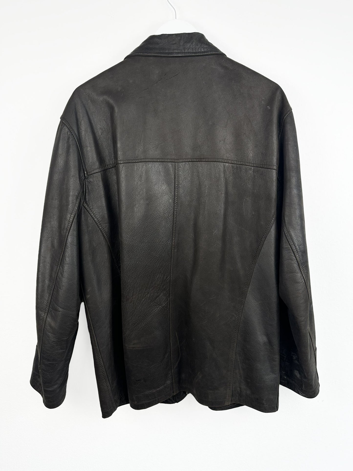 Giacca in pelle marrone (25g152) - L