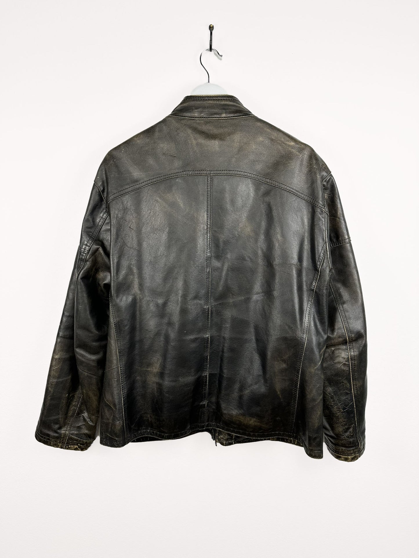 Giacca in pelle invecchiata (25g25) - XL