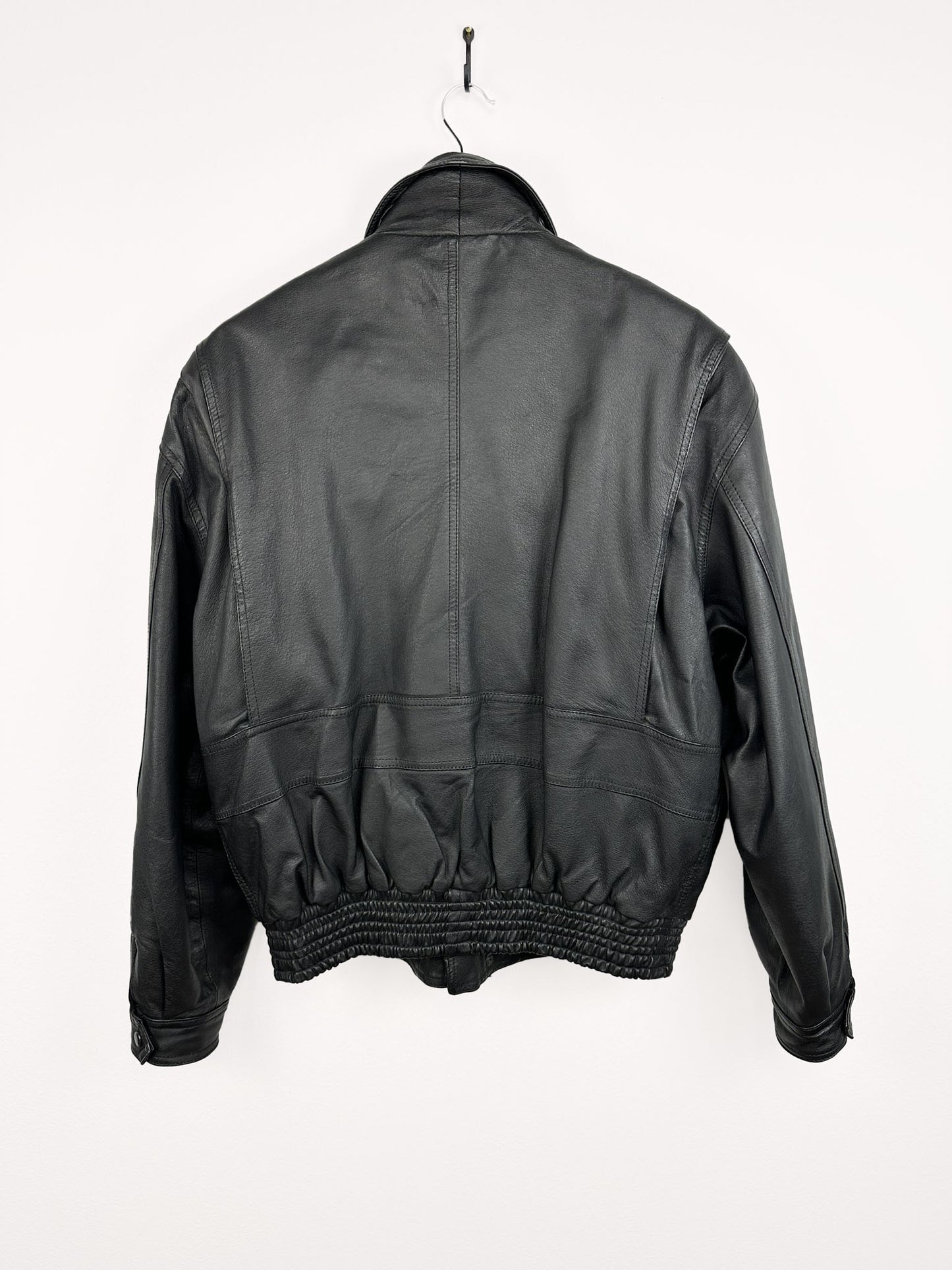Bomber nero in pelle (25g27) - L