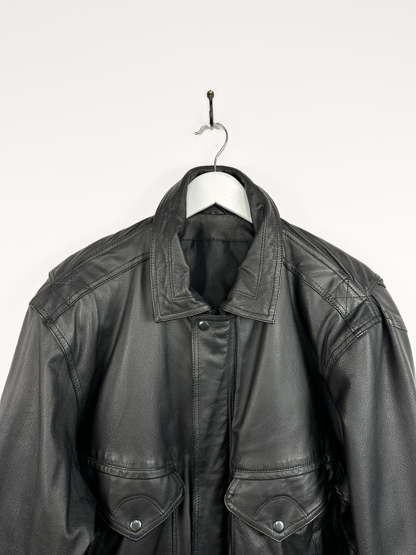 Bomber nero in pelle (25g27) - L