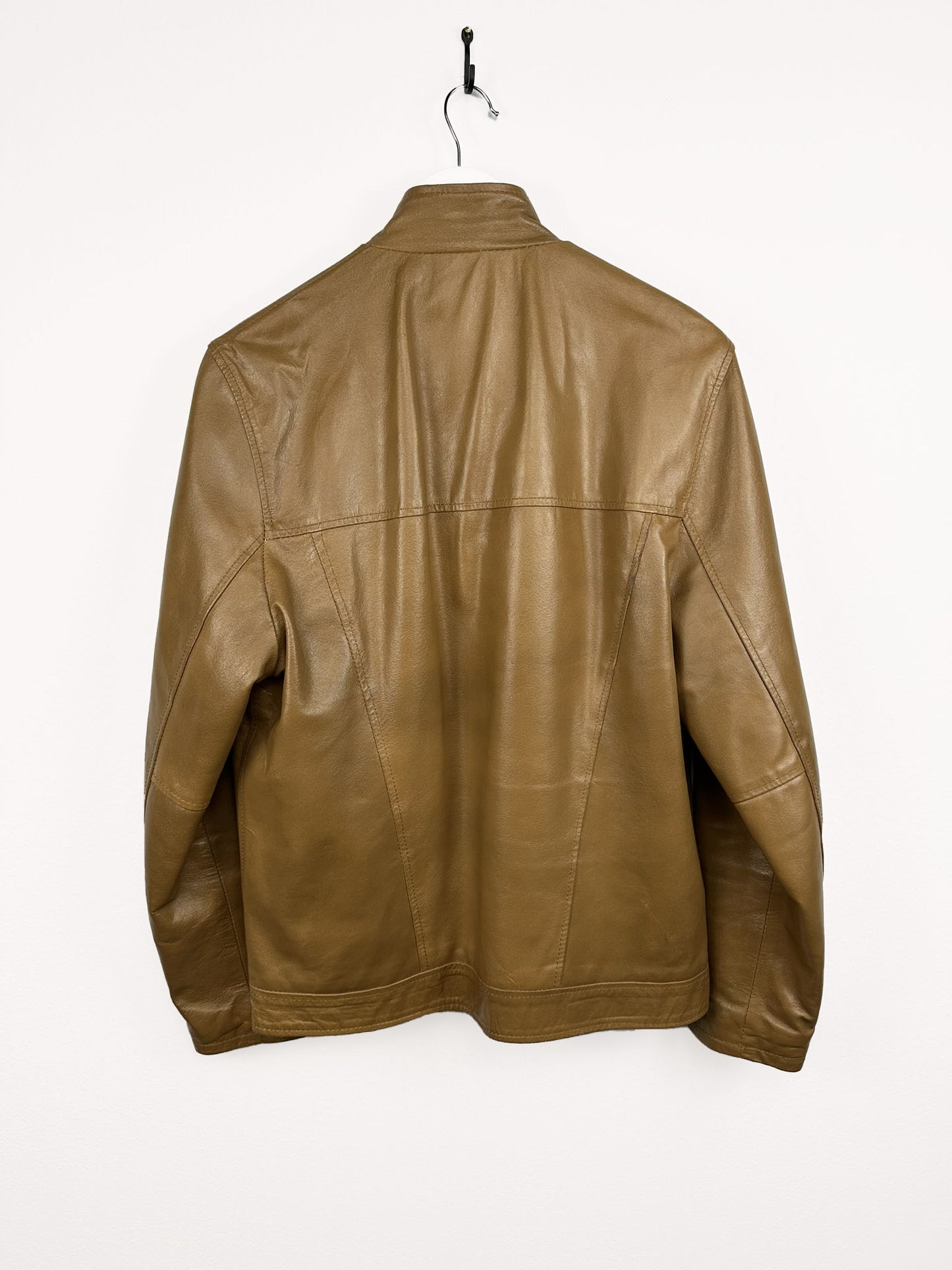 Giacca in pelle cammello (25g49) - M