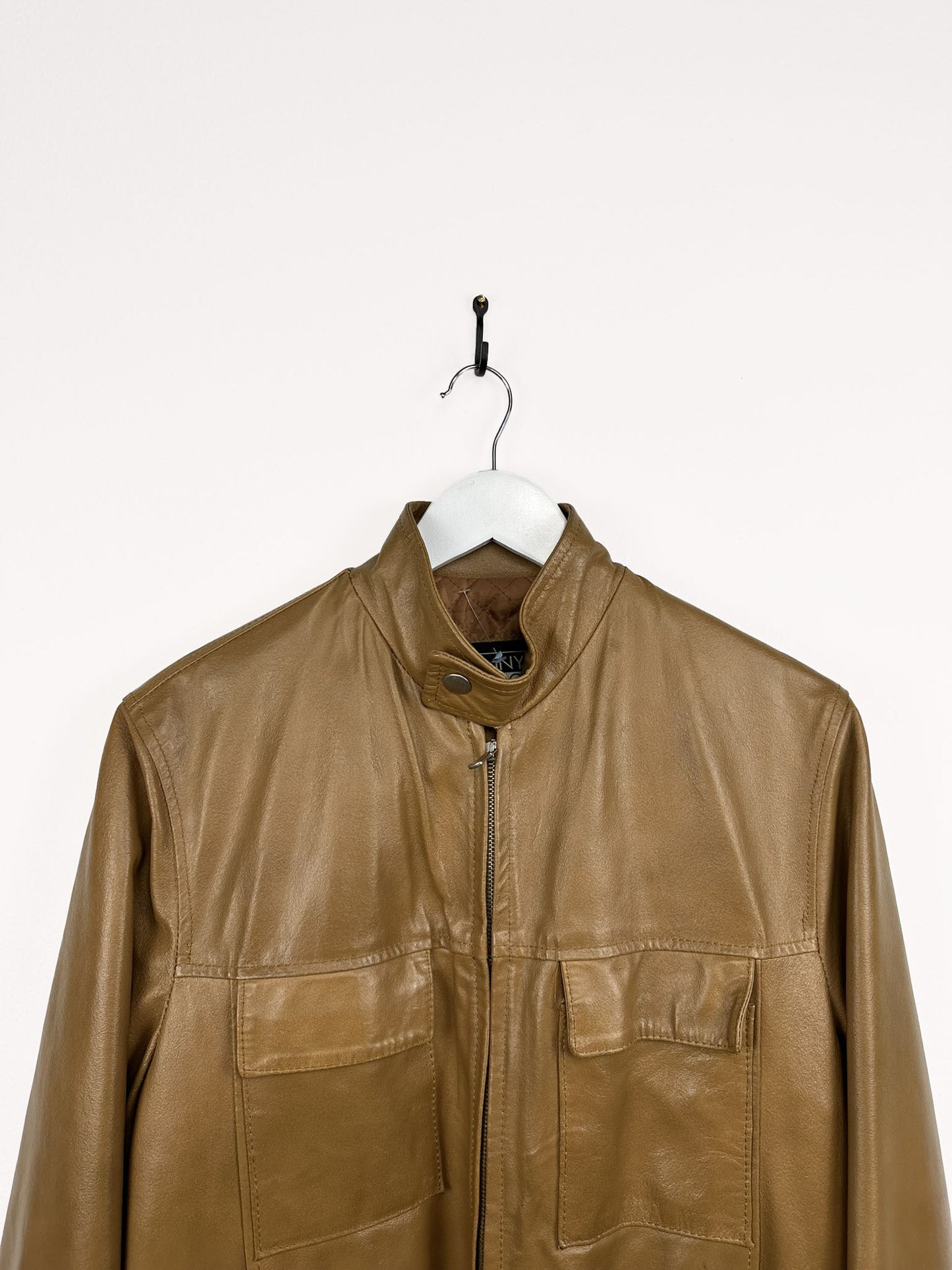 Giacca in pelle cammello (25g49) - M