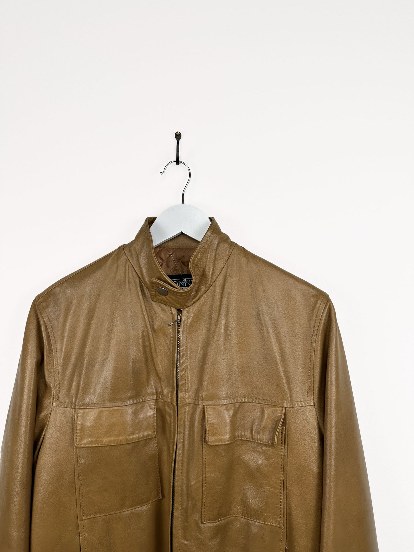Giacca in pelle cammello (25g49) - M