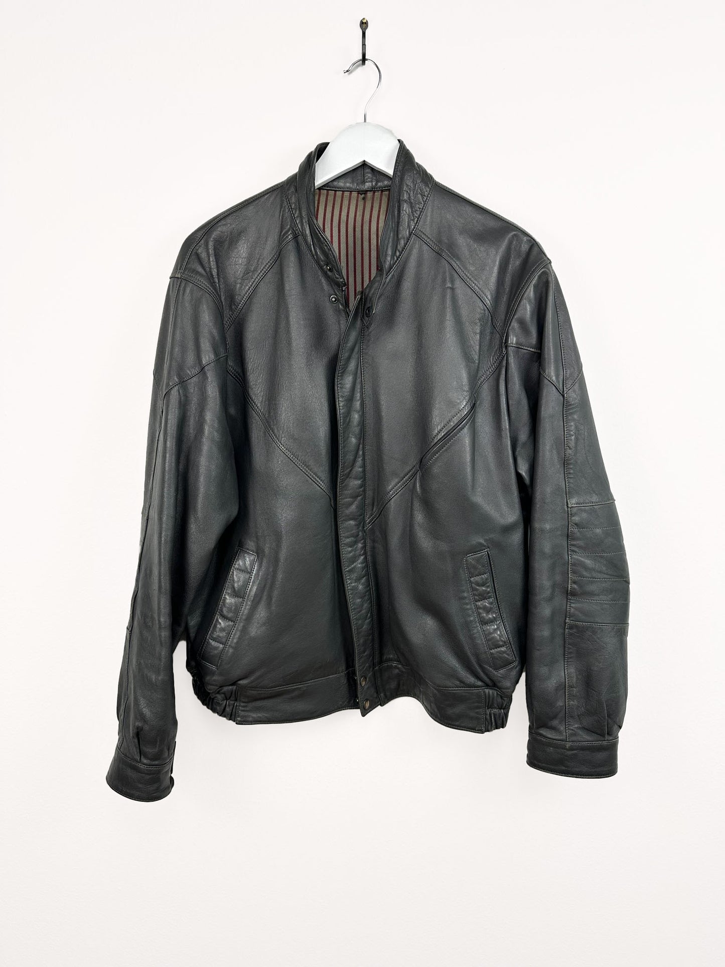 Giacca in pelle verde 90s (25g55) - L