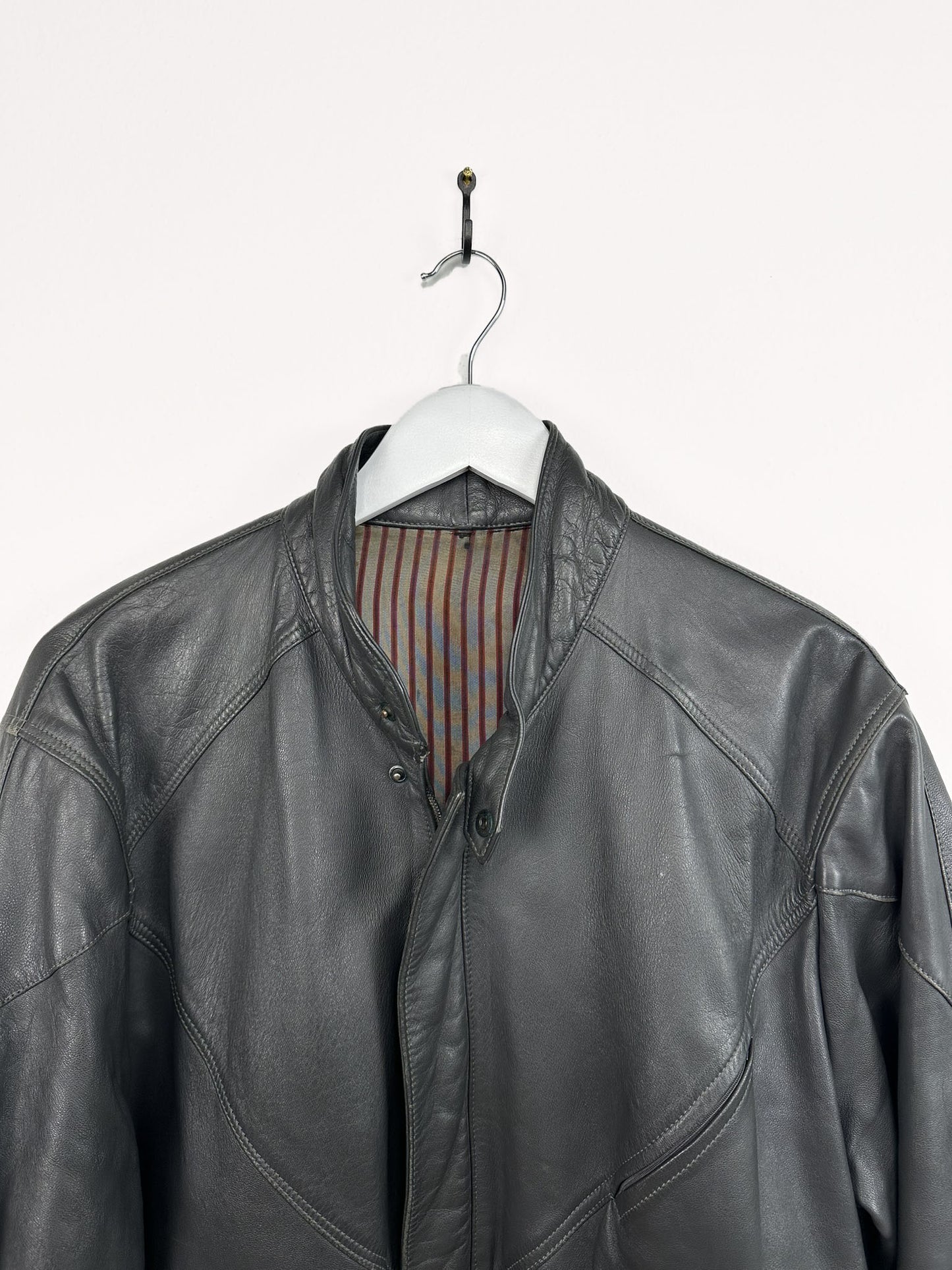 Giacca in pelle verde 90s (25g55) - L