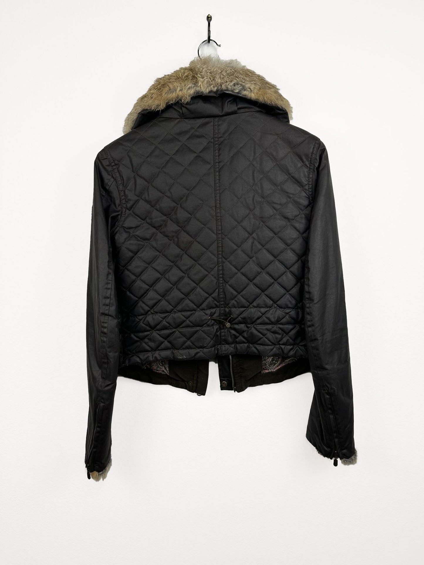 Giacca nera con pelo Belstaff y2k - S