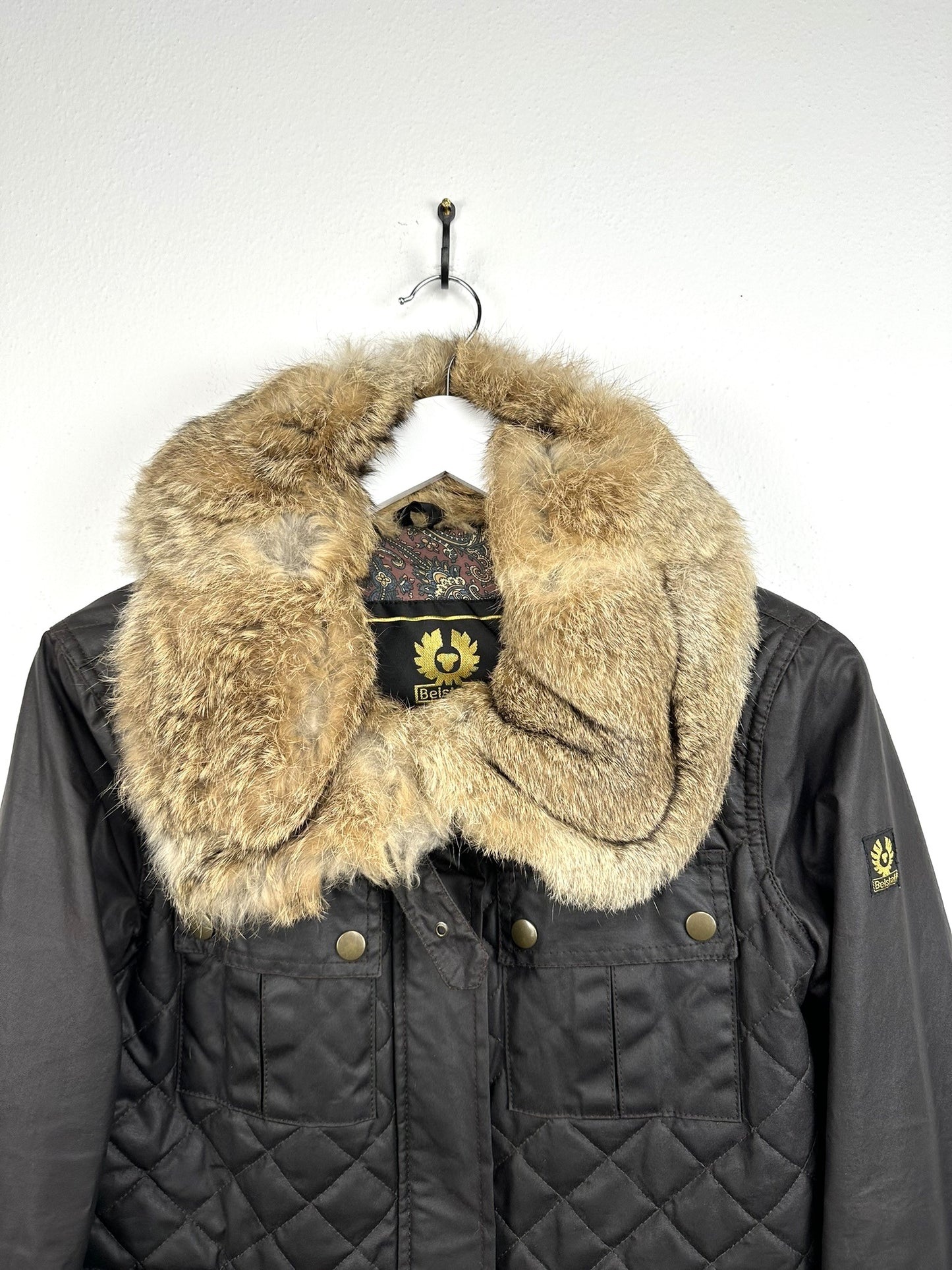 Giacca nera con pelo Belstaff y2k - S