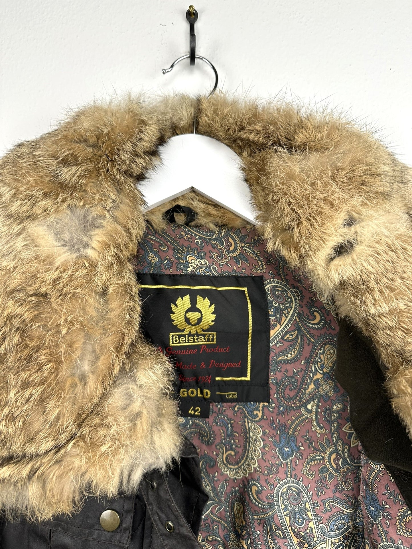 Giacca nera con pelo Belstaff y2k - S