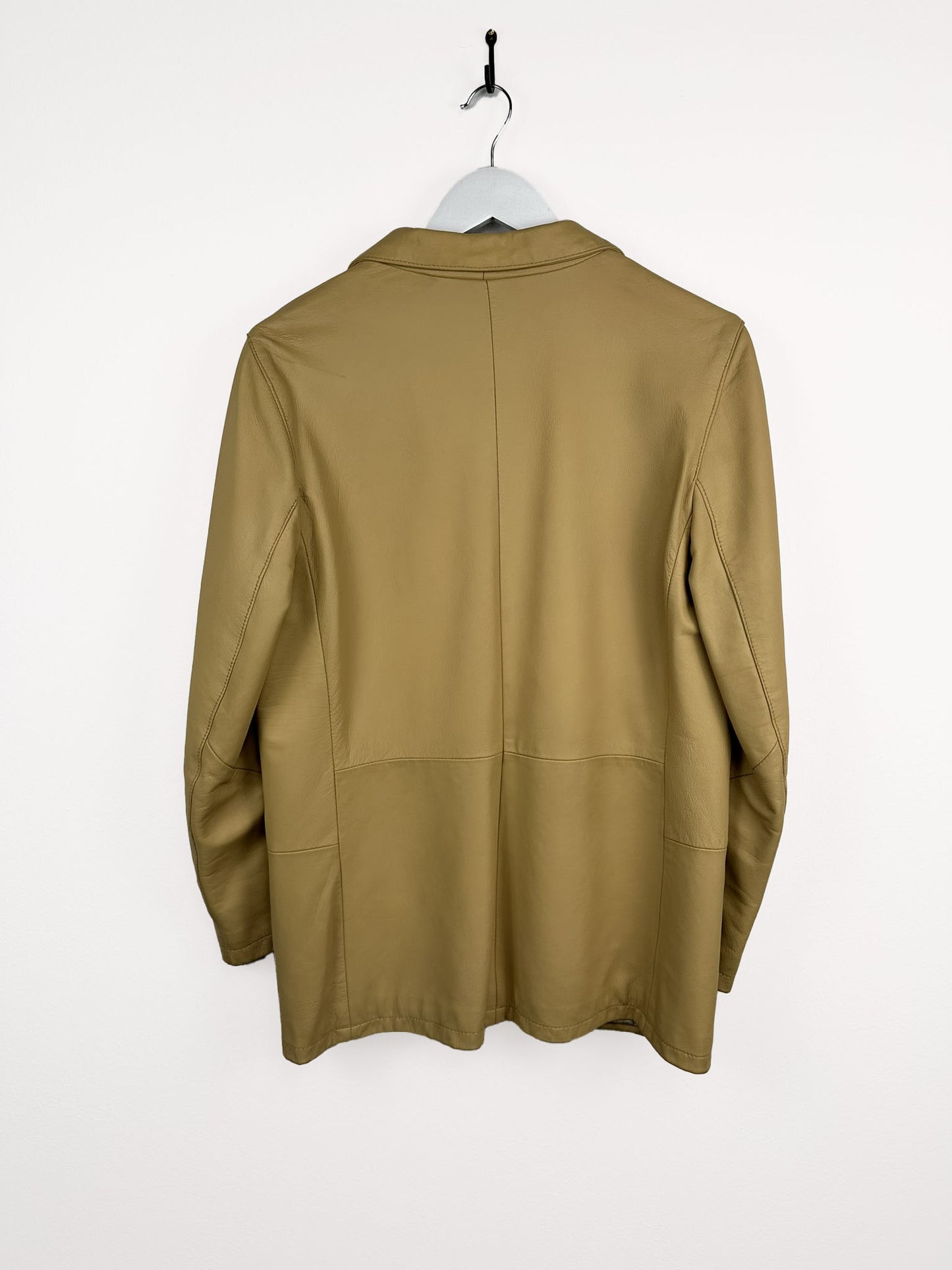 Blazer beige in pelle donna (25g71) - L