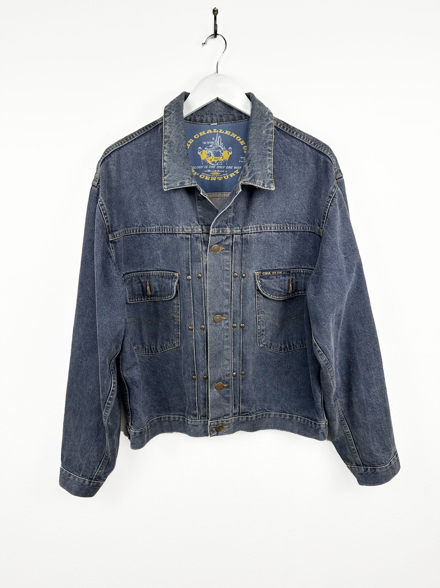 Giacca in jeans Carrera grigia 90s (25g81) - L