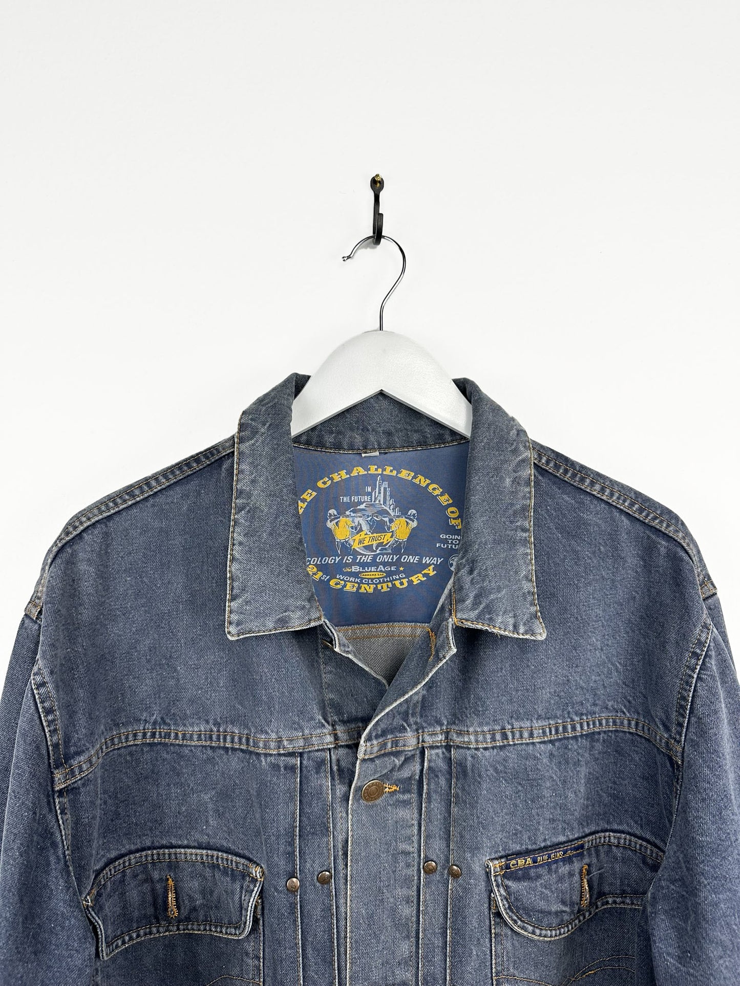 Giacca in jeans Carrera grigia 90s (25g81) - L