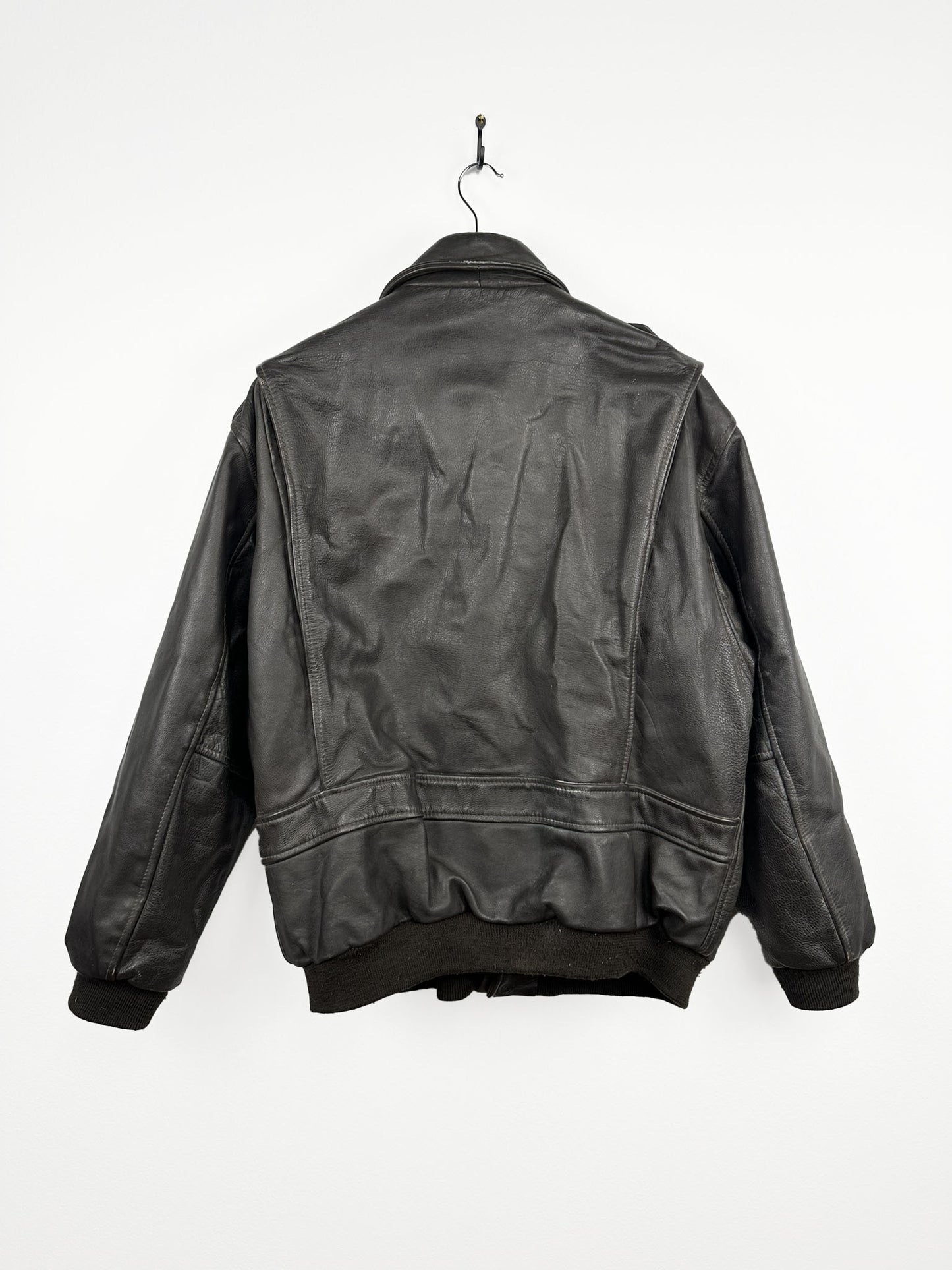 Bomber in pelle aviator pesante (25g88) - XL