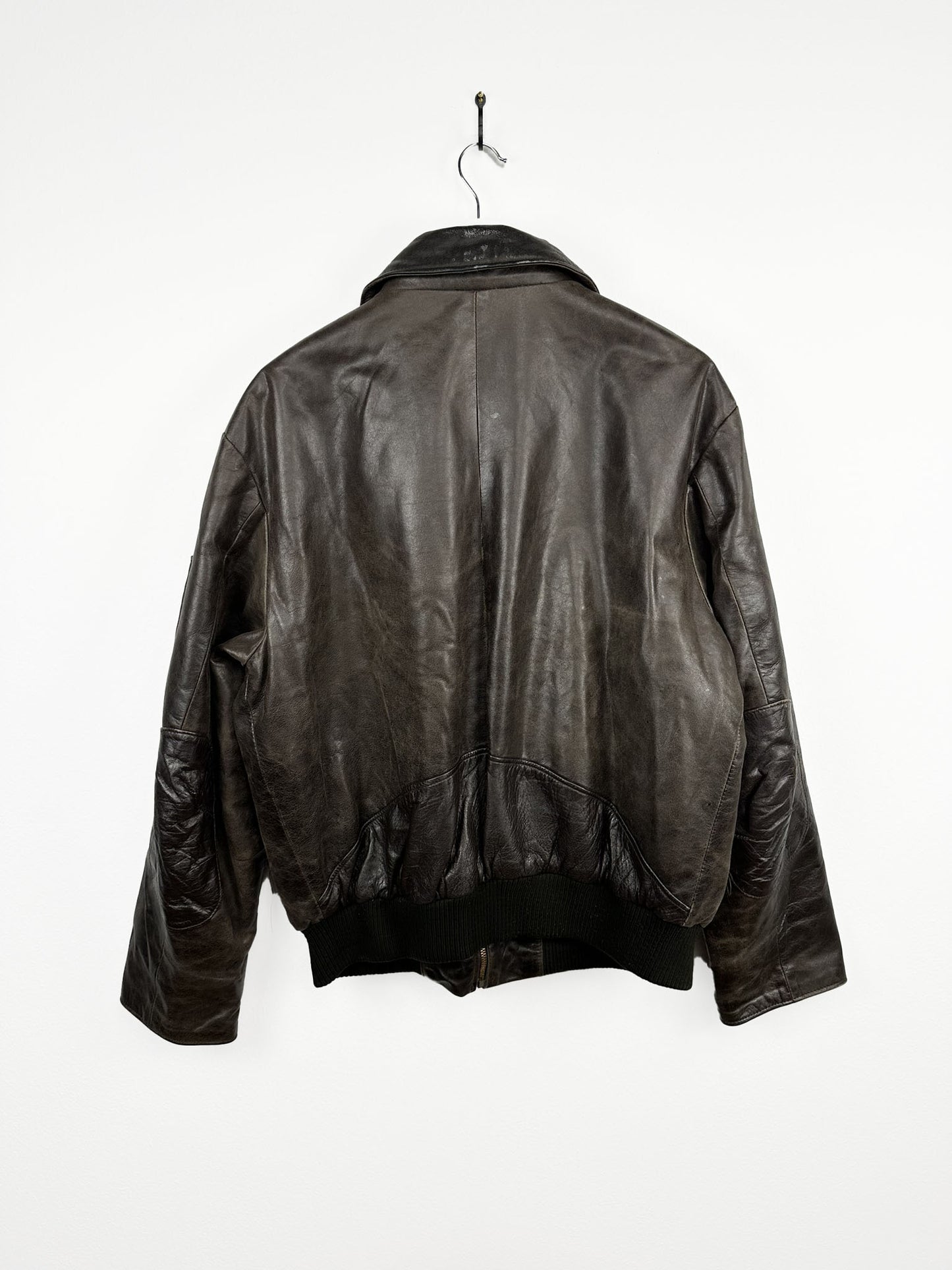 Bomber marrone in pelle (25g90) - XL