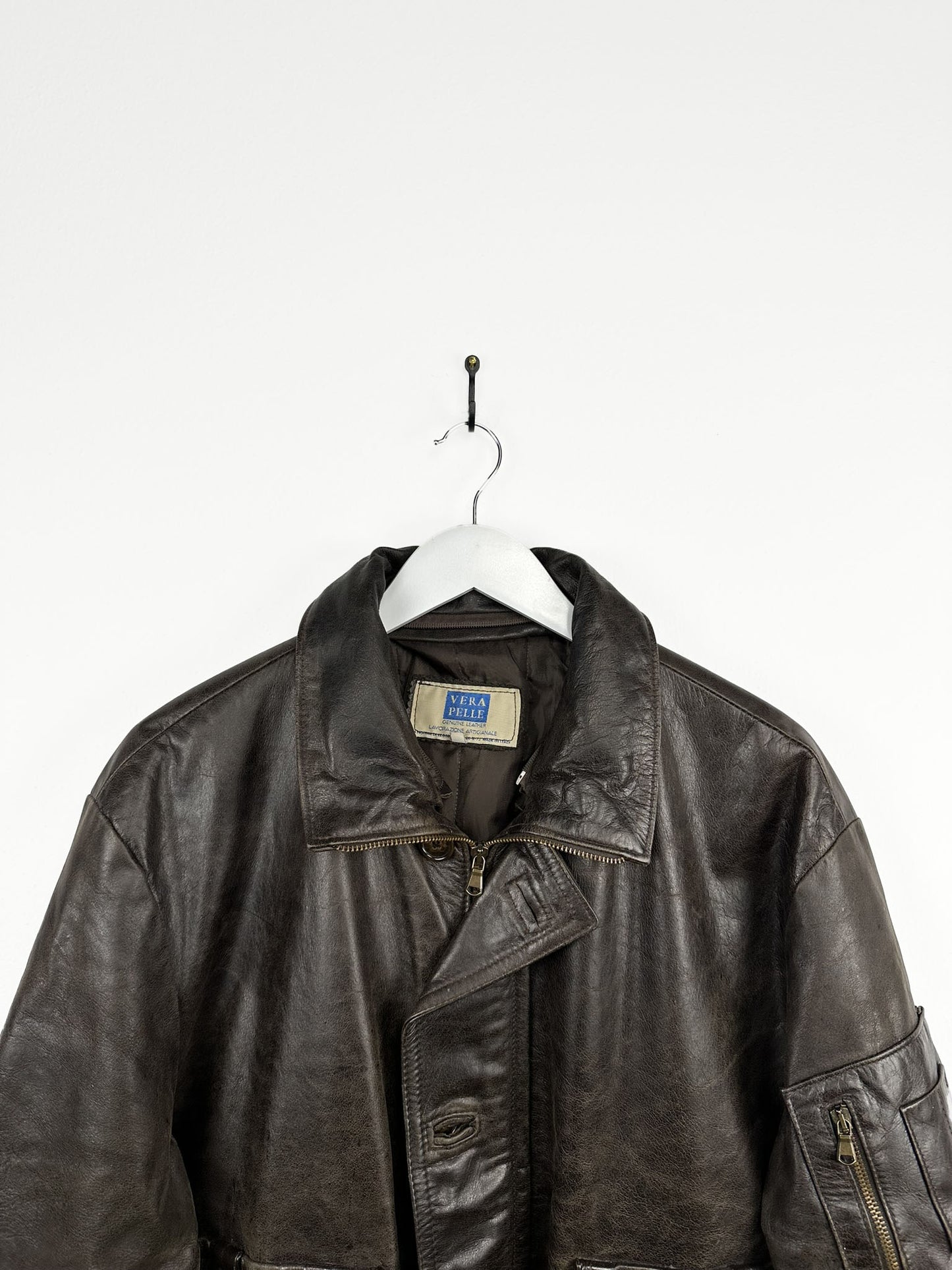 Bomber marrone in pelle (25g90) - XL