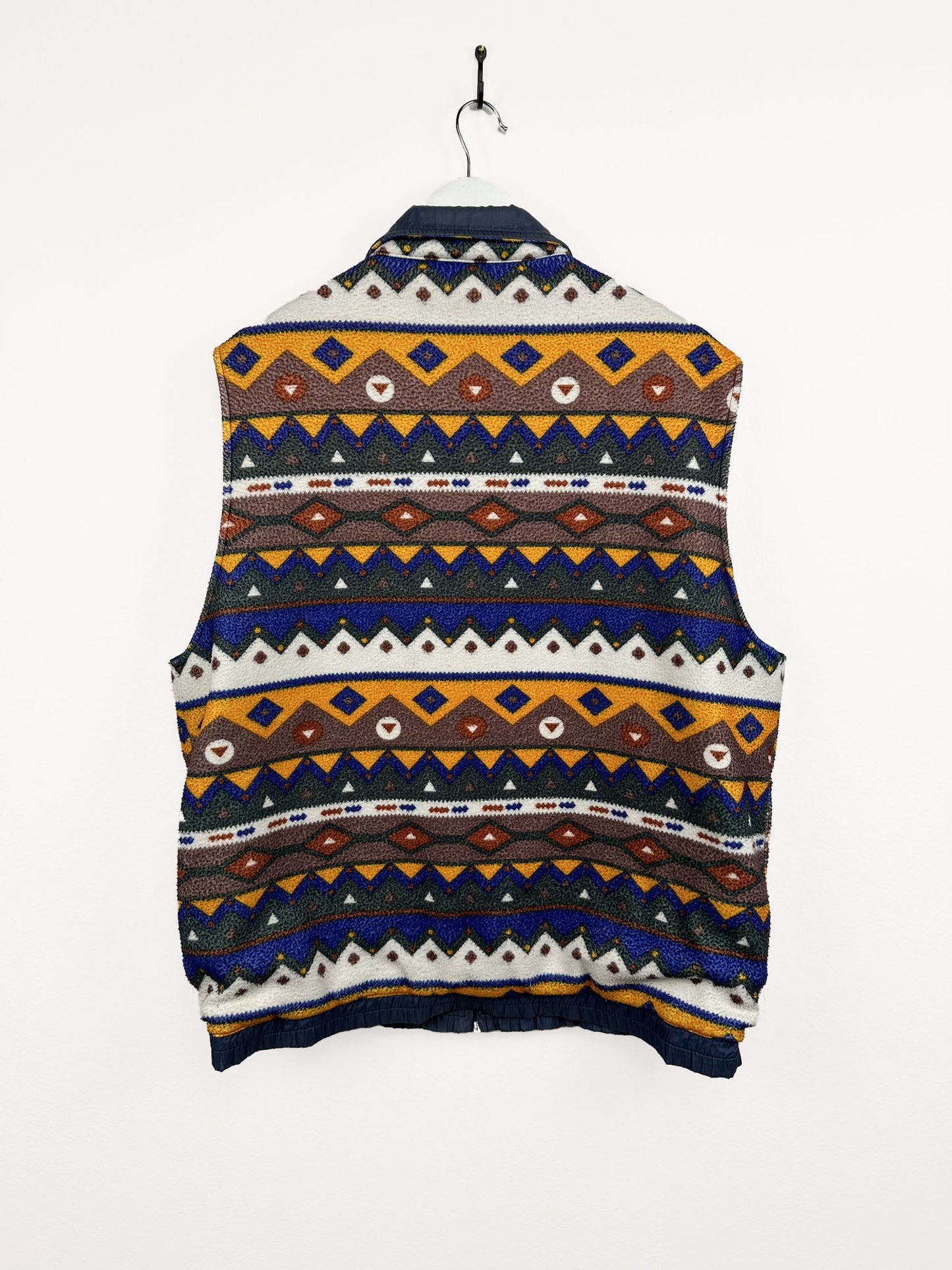 Gilet blu 90s multicolor reversibile - XL