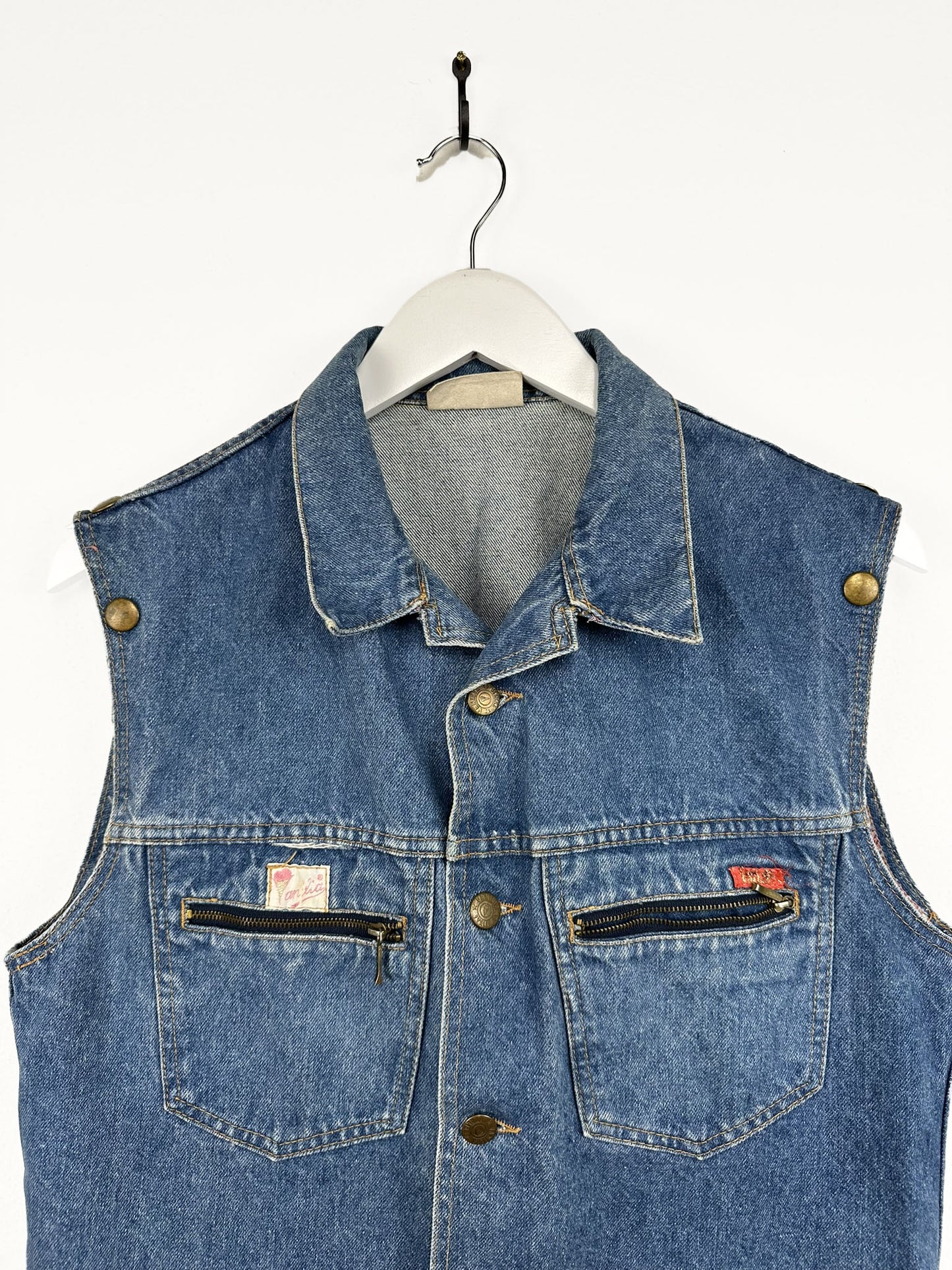 Gilet in jeans 80s (25gt16) - M