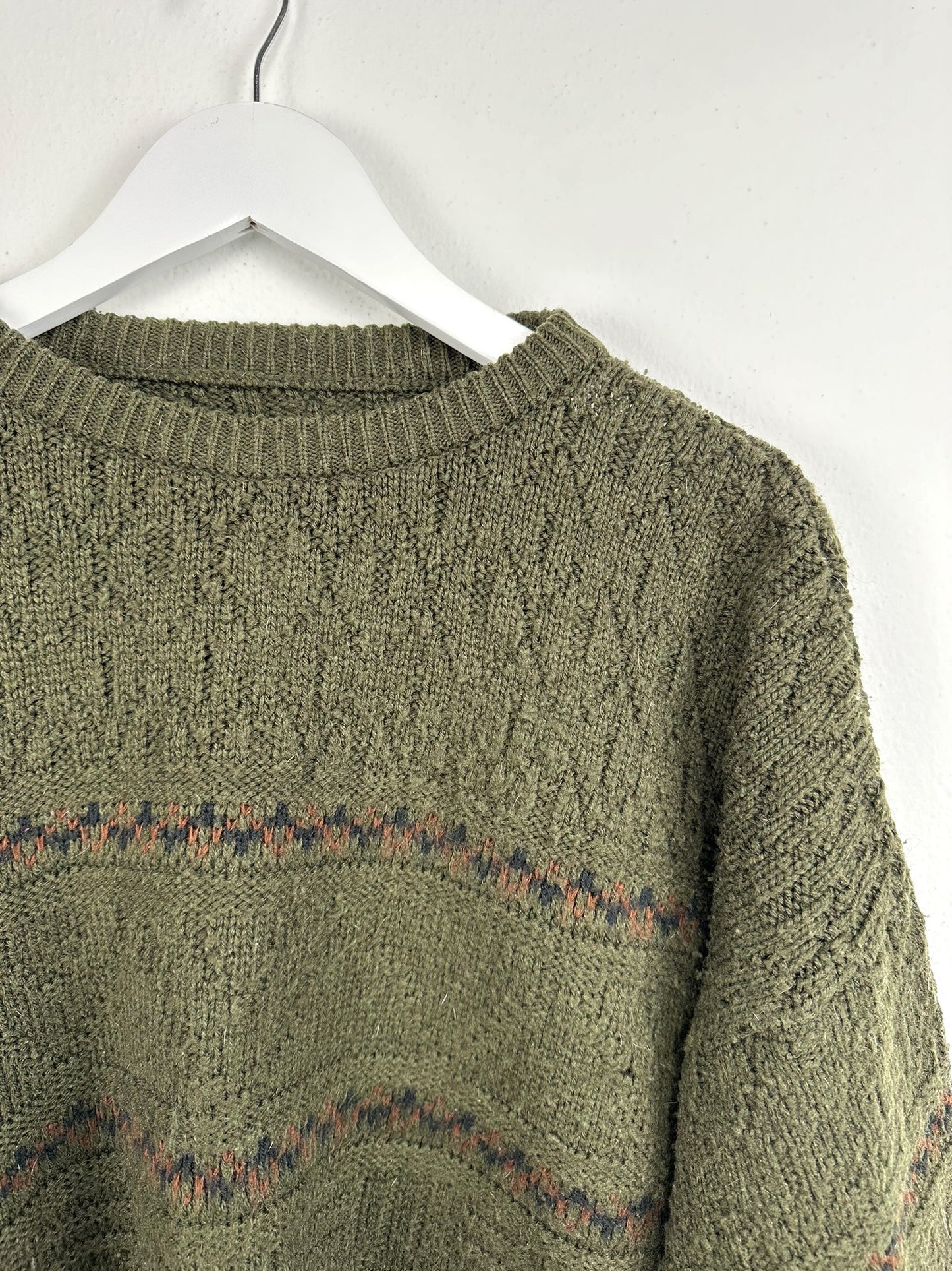 Maglione verde in lana 90s (25m101) - S