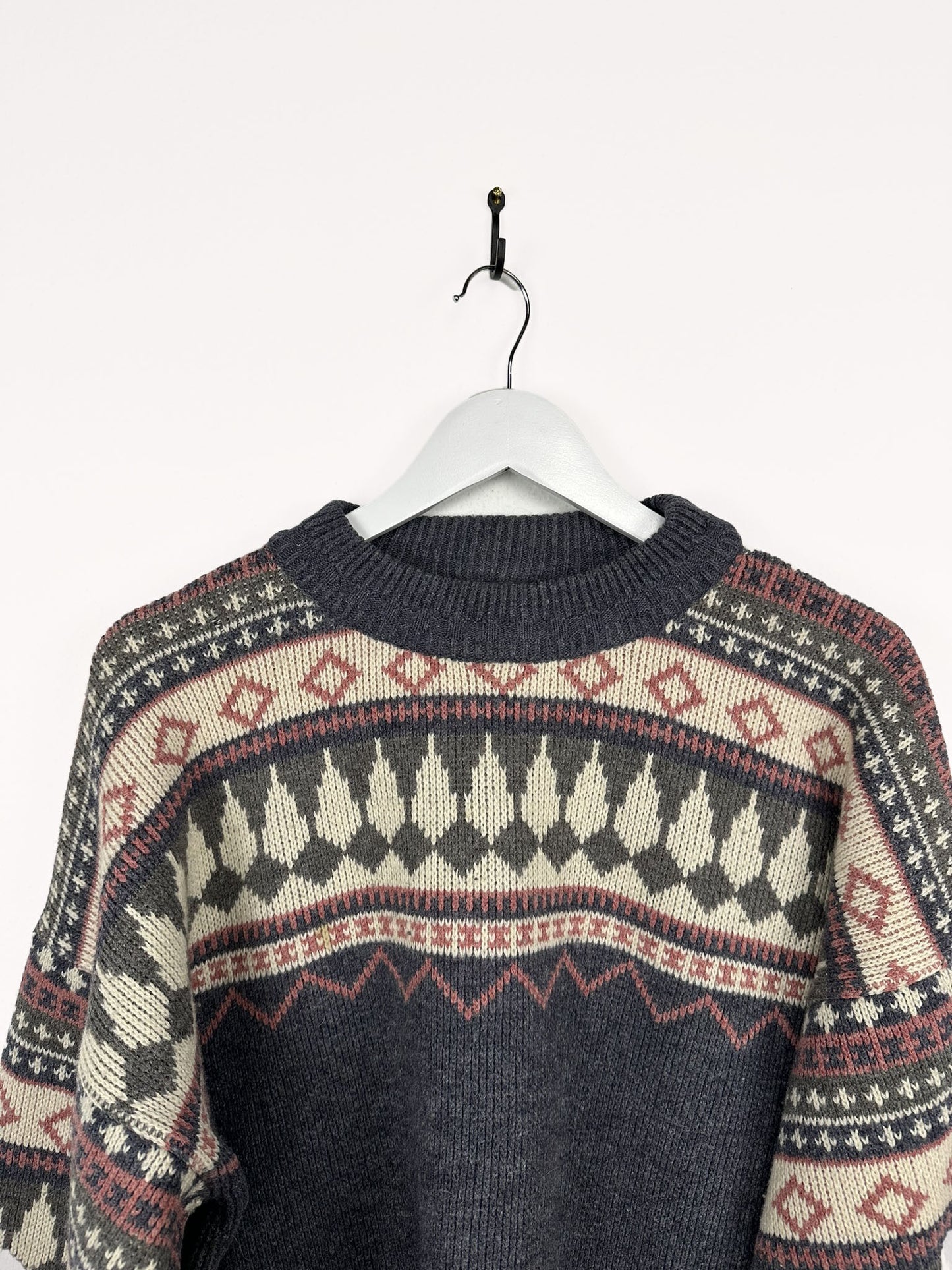 Maglione grigio beige 90s - L