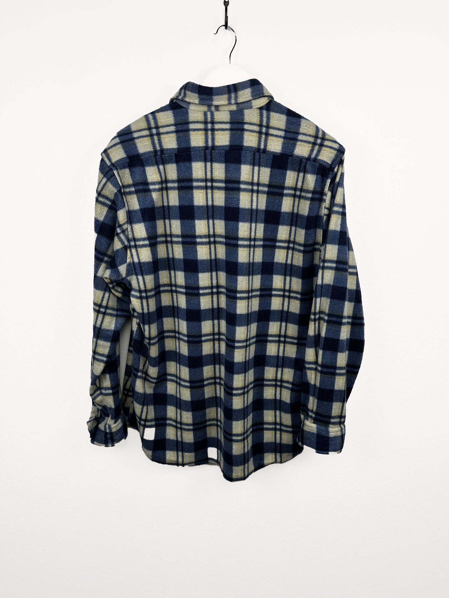Camicia in pile blu a quadri (25m76) - XL