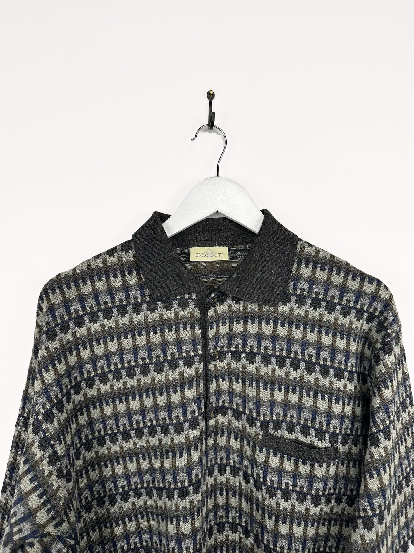 Maglione verde beige 90s (25m92) - M