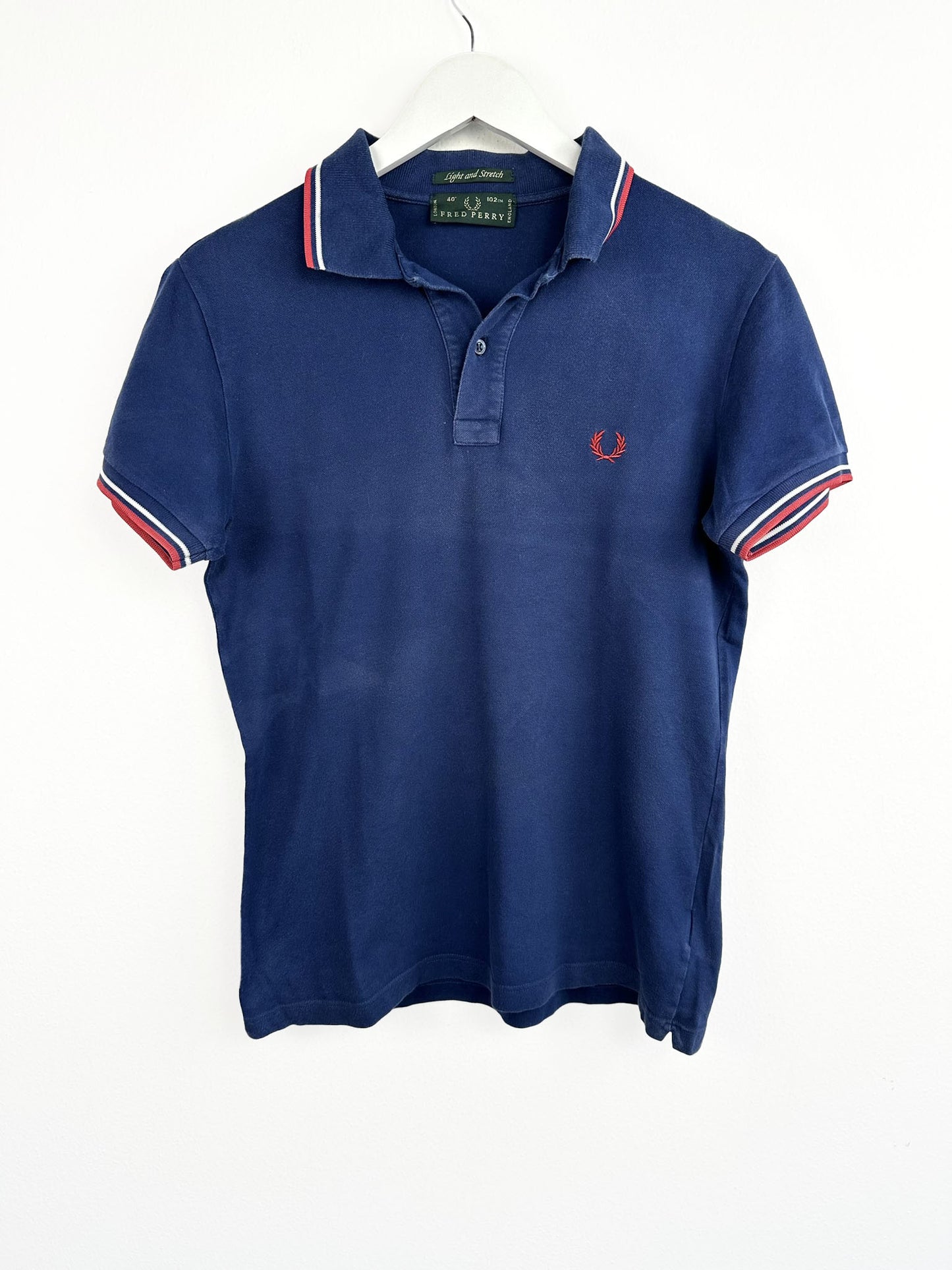 Polo Fred Perry blu rossa (25p100) - S