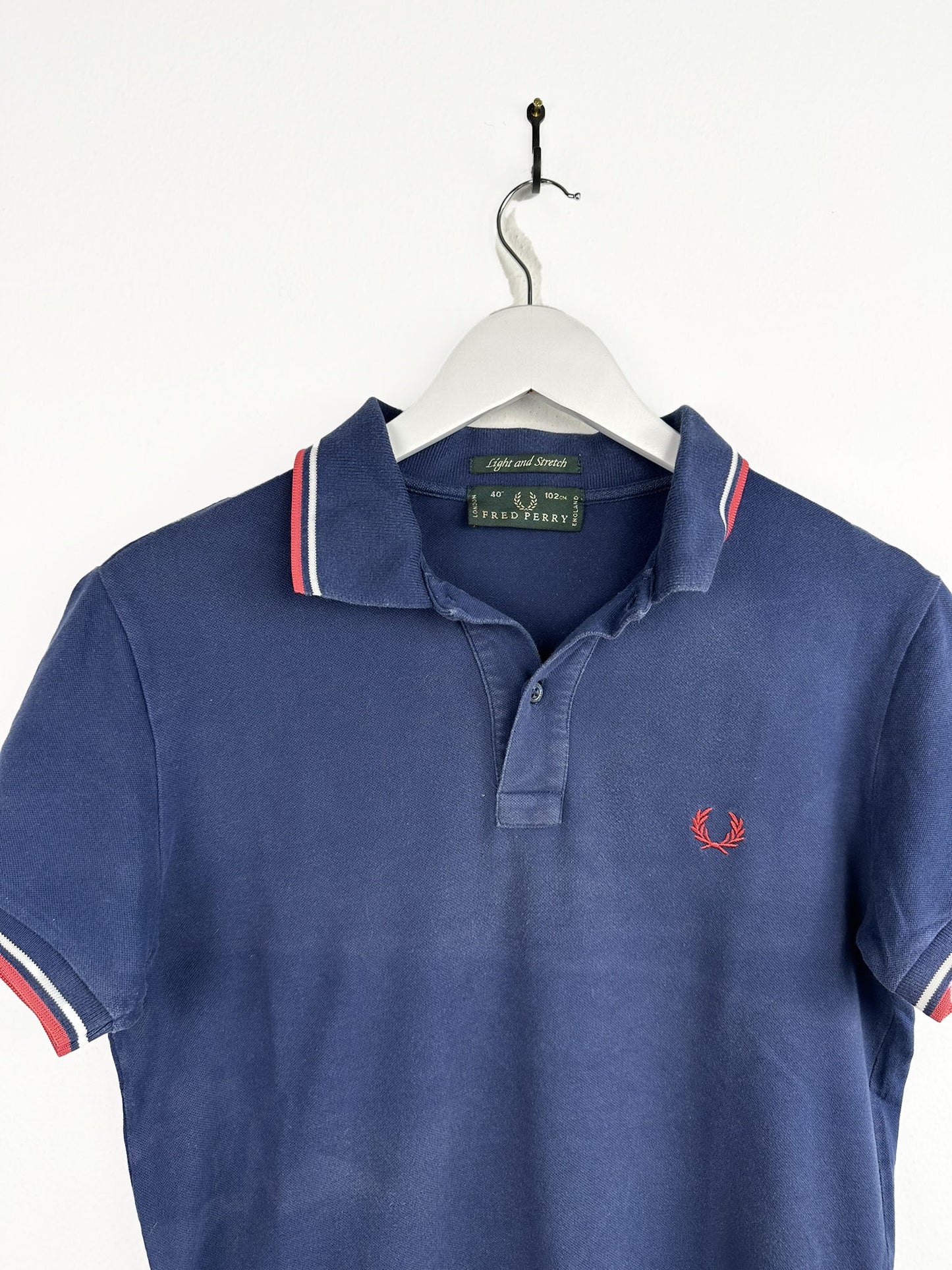 Polo Fred Perry blu rossa (25p100) - S