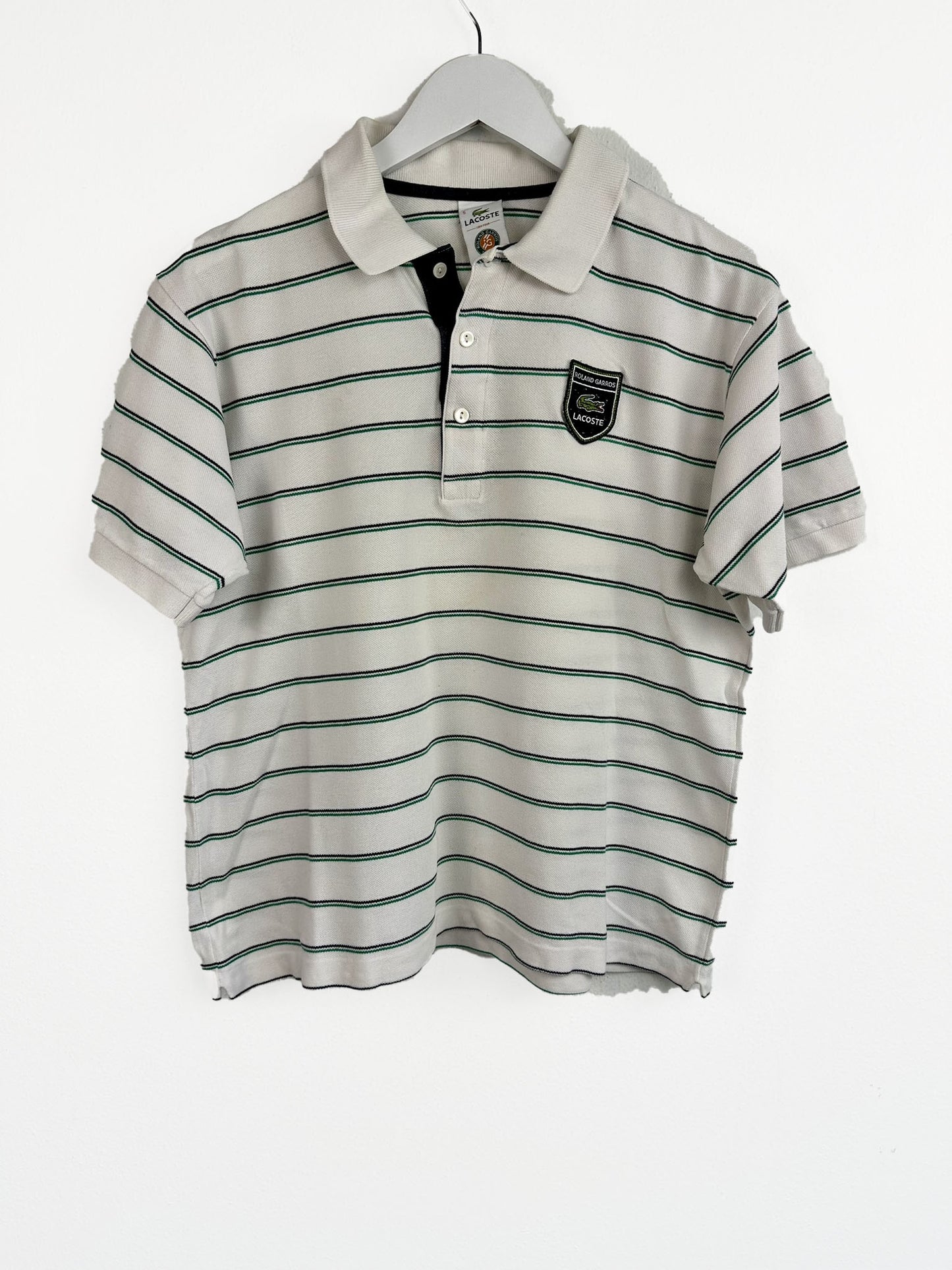 Polo Lacoste bianca a righe donna (25p116) - S