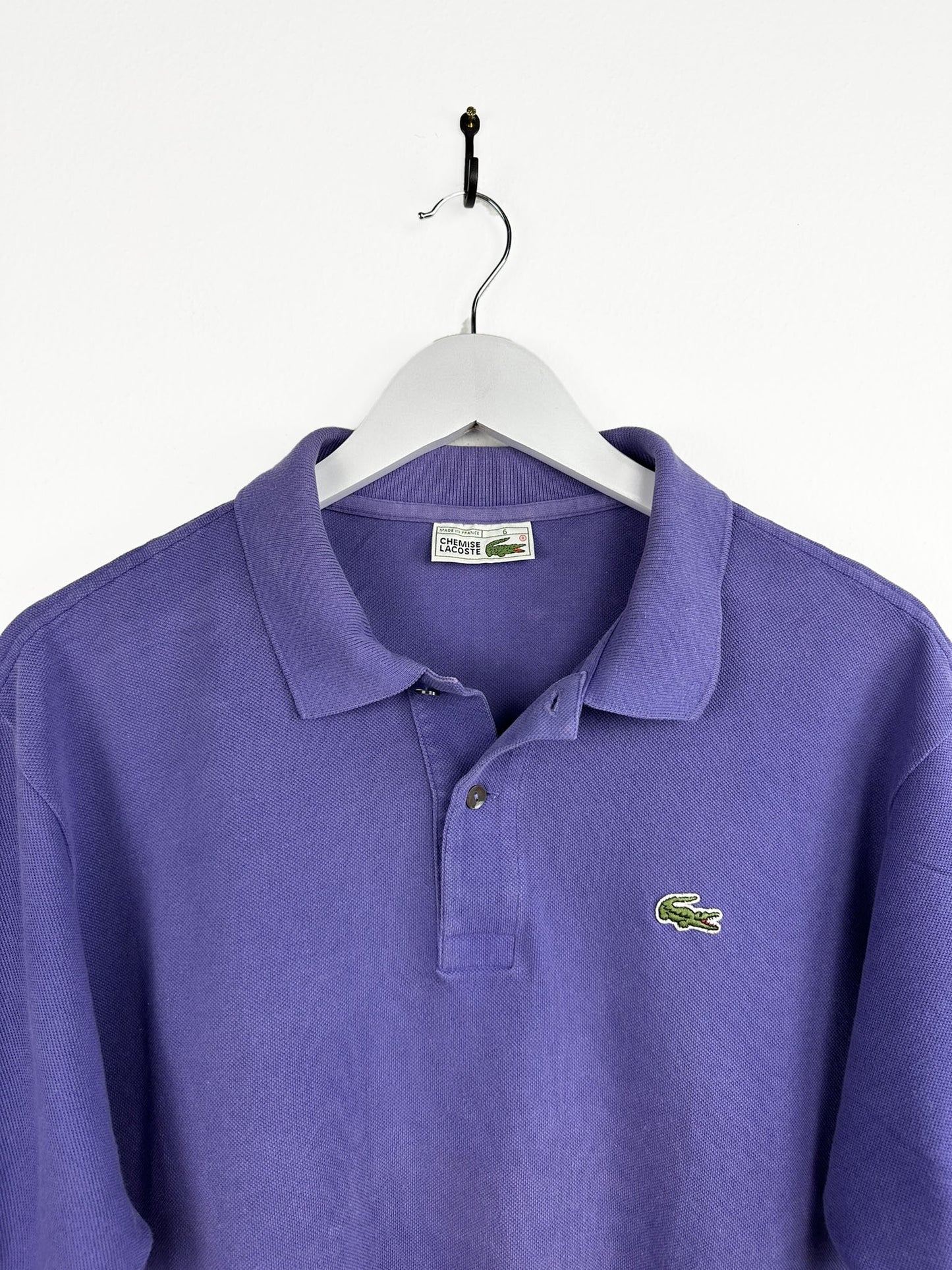 Polo Lacoste viola 80s (25p121) - M/L