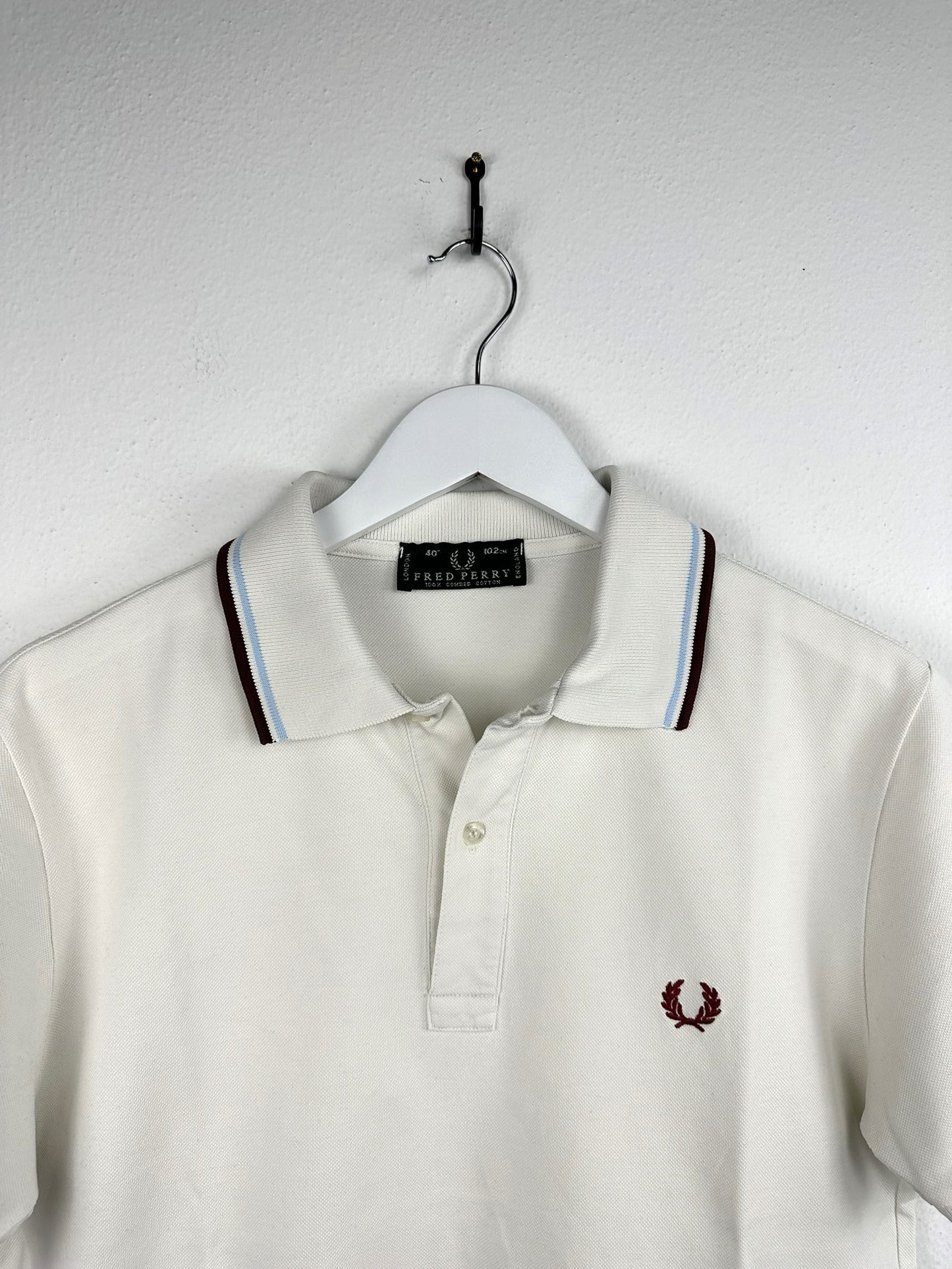 Polo Fred Perry bianca (25p126) - S