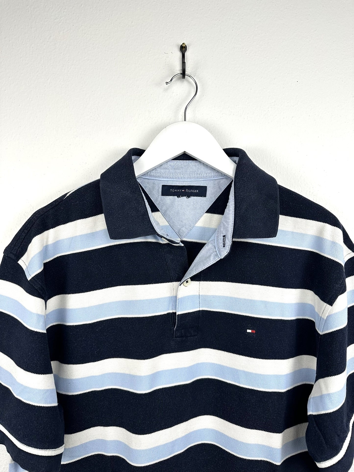 Polo Tommy Hilfiger blu righe 90s (25p13) -XXL