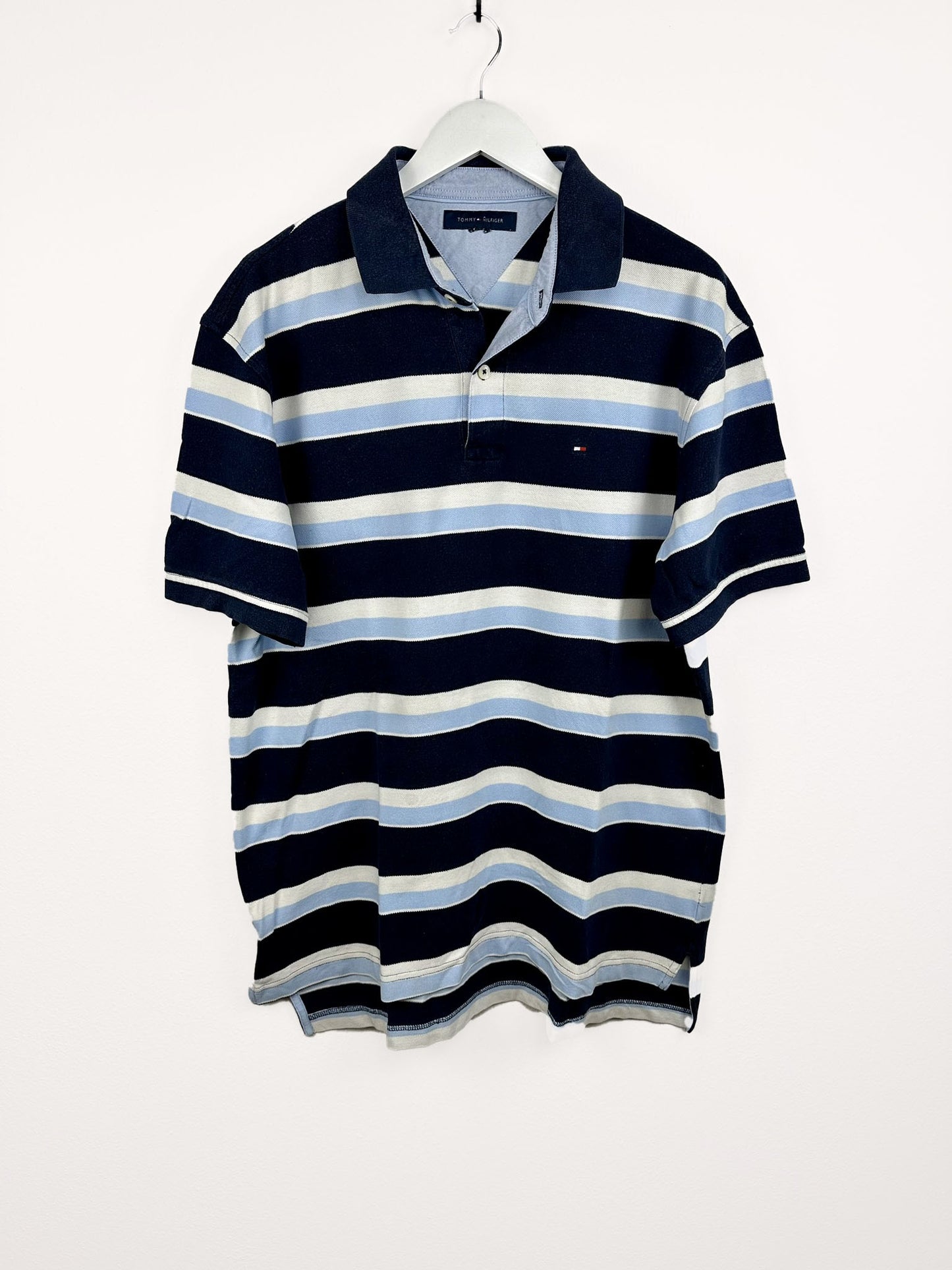 Polo Tommy Hilfiger blu righe 90s (25p13) -XXL