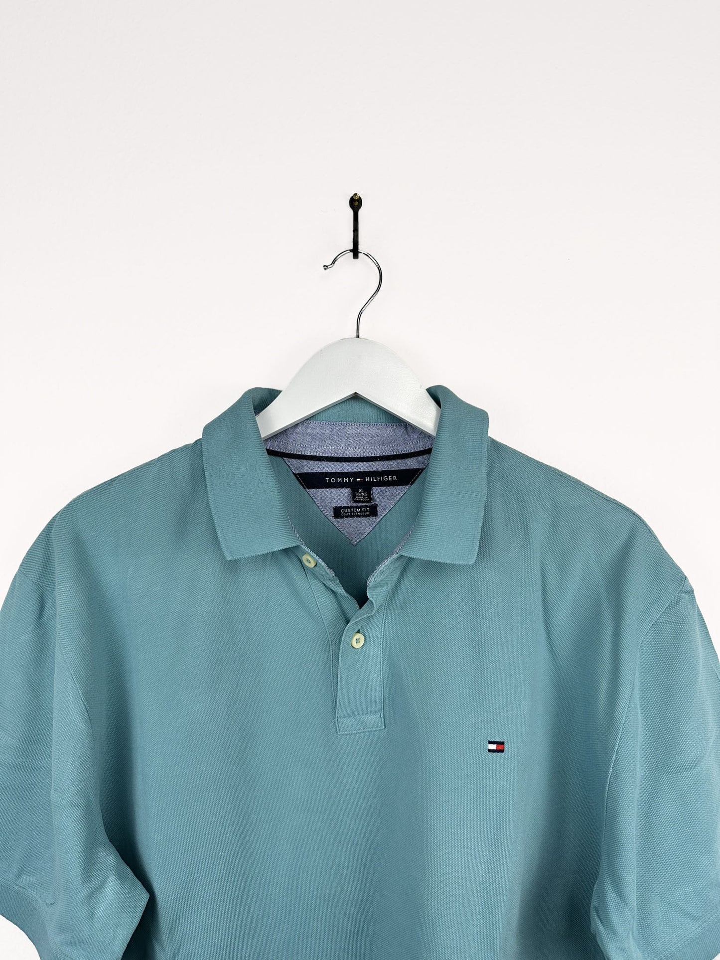 Polo Tommy H. verde acqua 90s (25p25) - XL