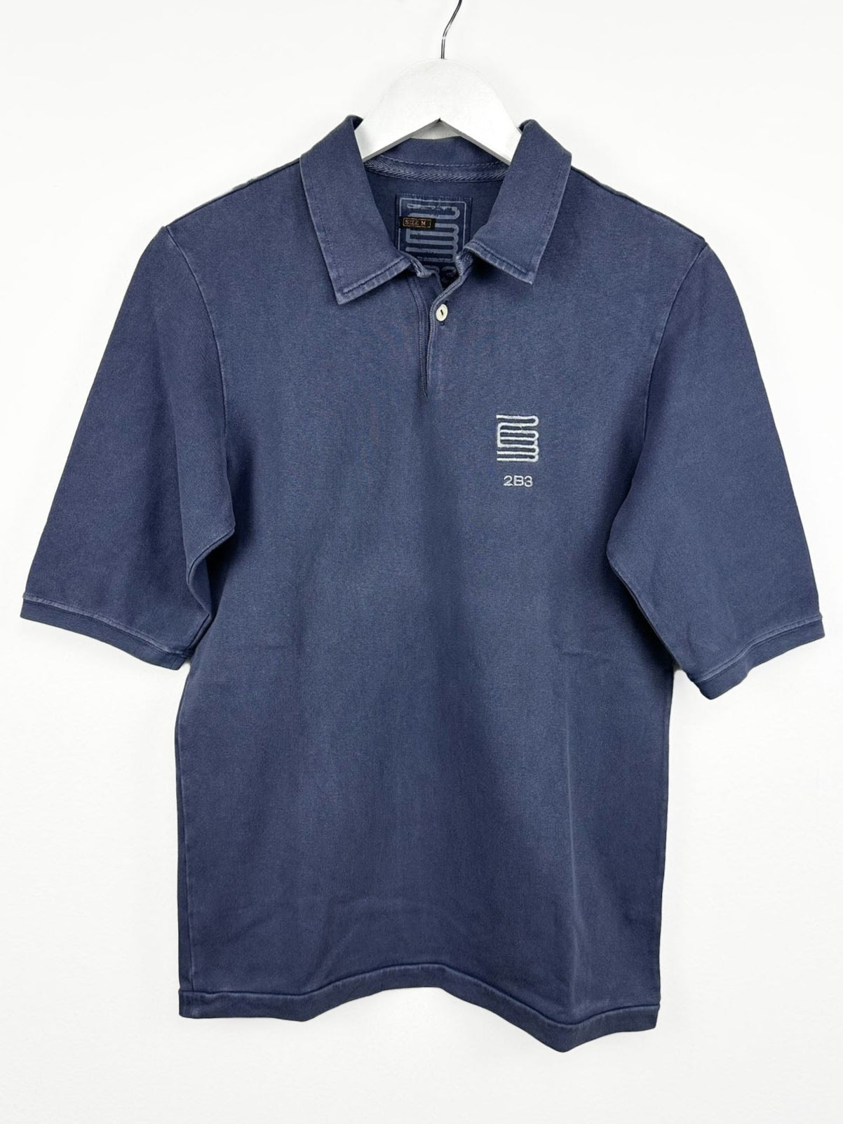 Polo blu washed vintage (25p48) - M