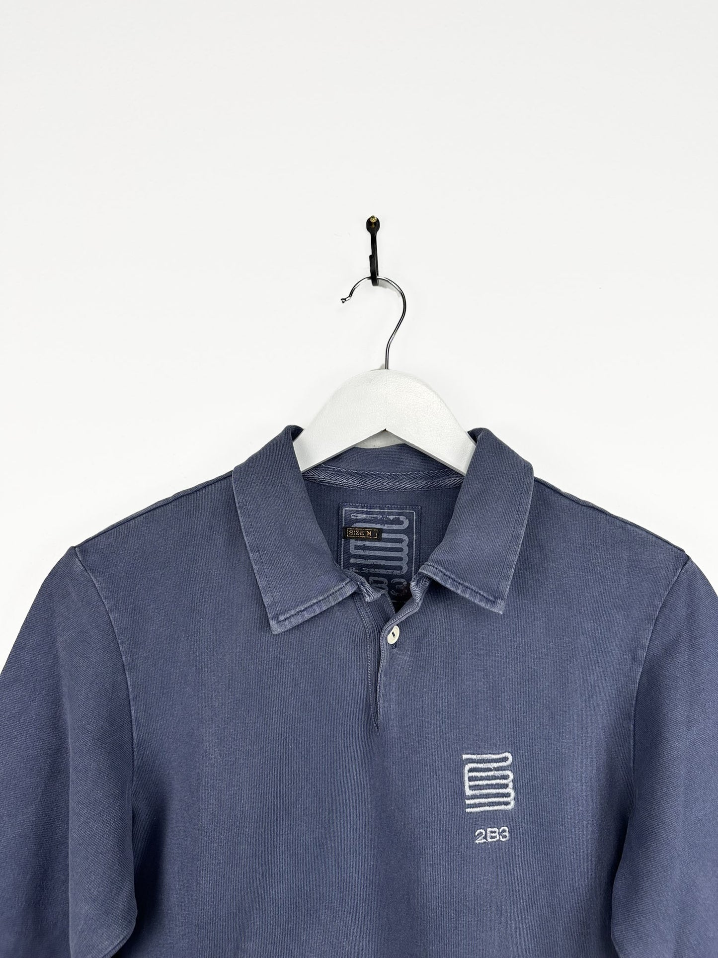Polo blu washed vintage (25p48) - M