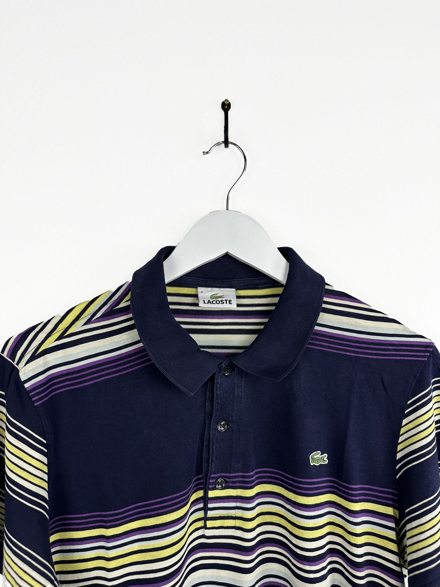 Polo Lacoste blu a righe (25p53) - S