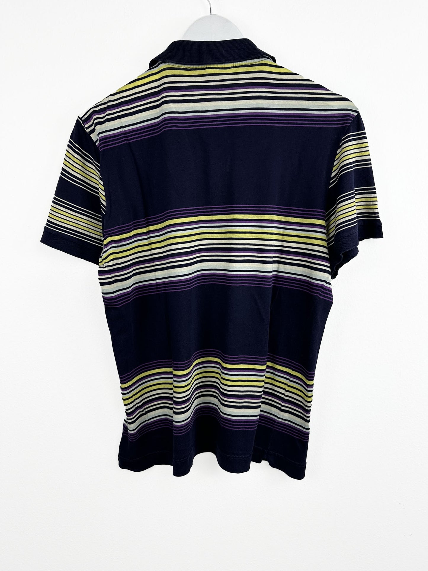 Polo Lacoste blu a righe (25p53) - S