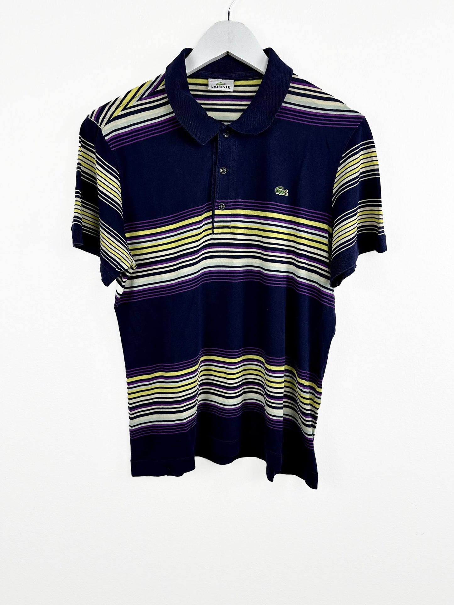 Polo Lacoste blu a righe (25p53) - S