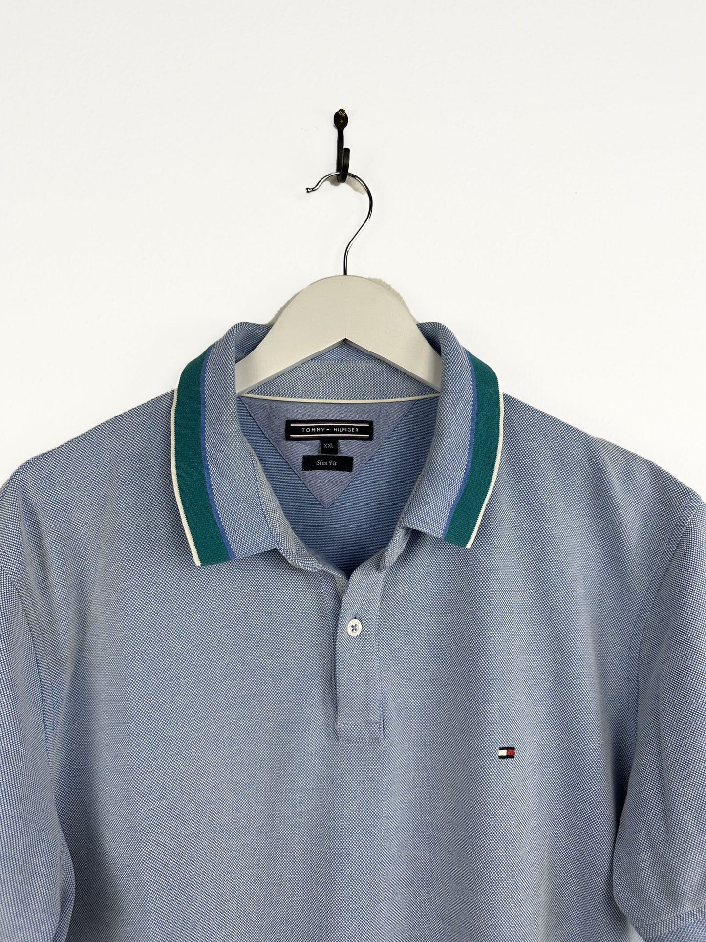 Polo Tommy Hilfiger azzurra (25p61) - XXL