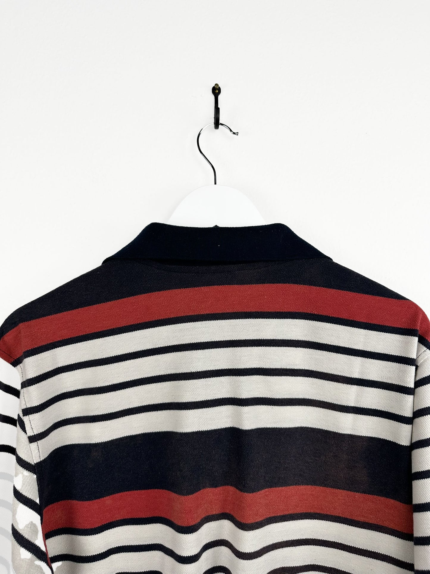 Polo Lacoste rossa a righe (25p62) - L