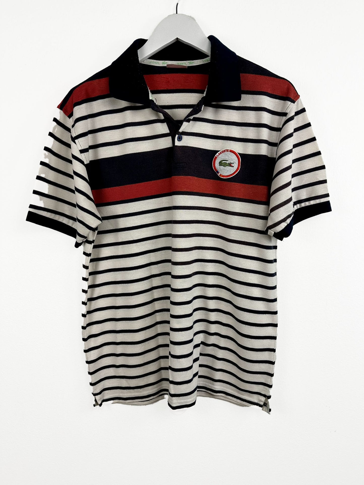 Polo Lacoste rossa a righe (25p62) - L