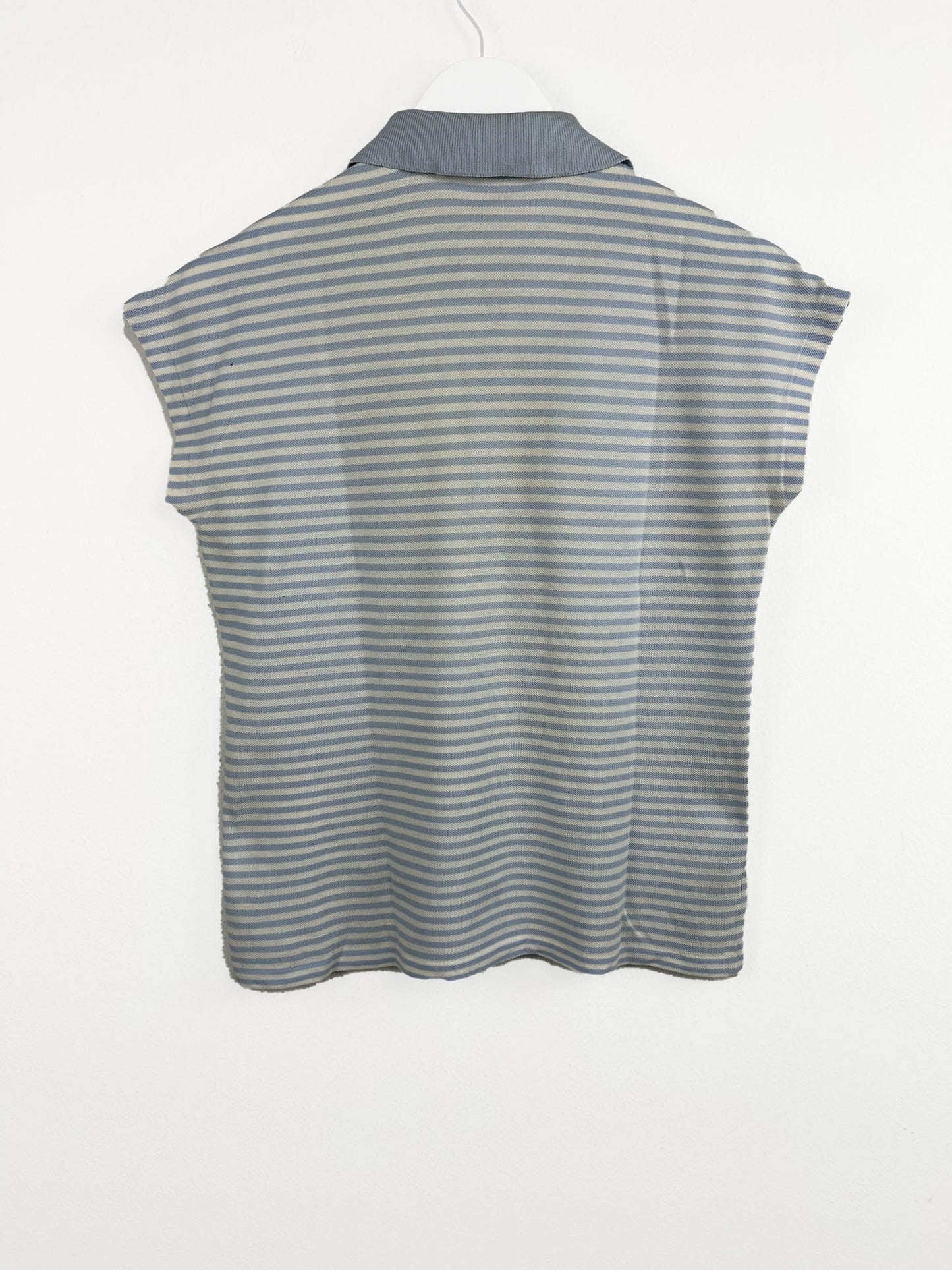 Polo Lacoste azzurra a righe donna (25p67) - M