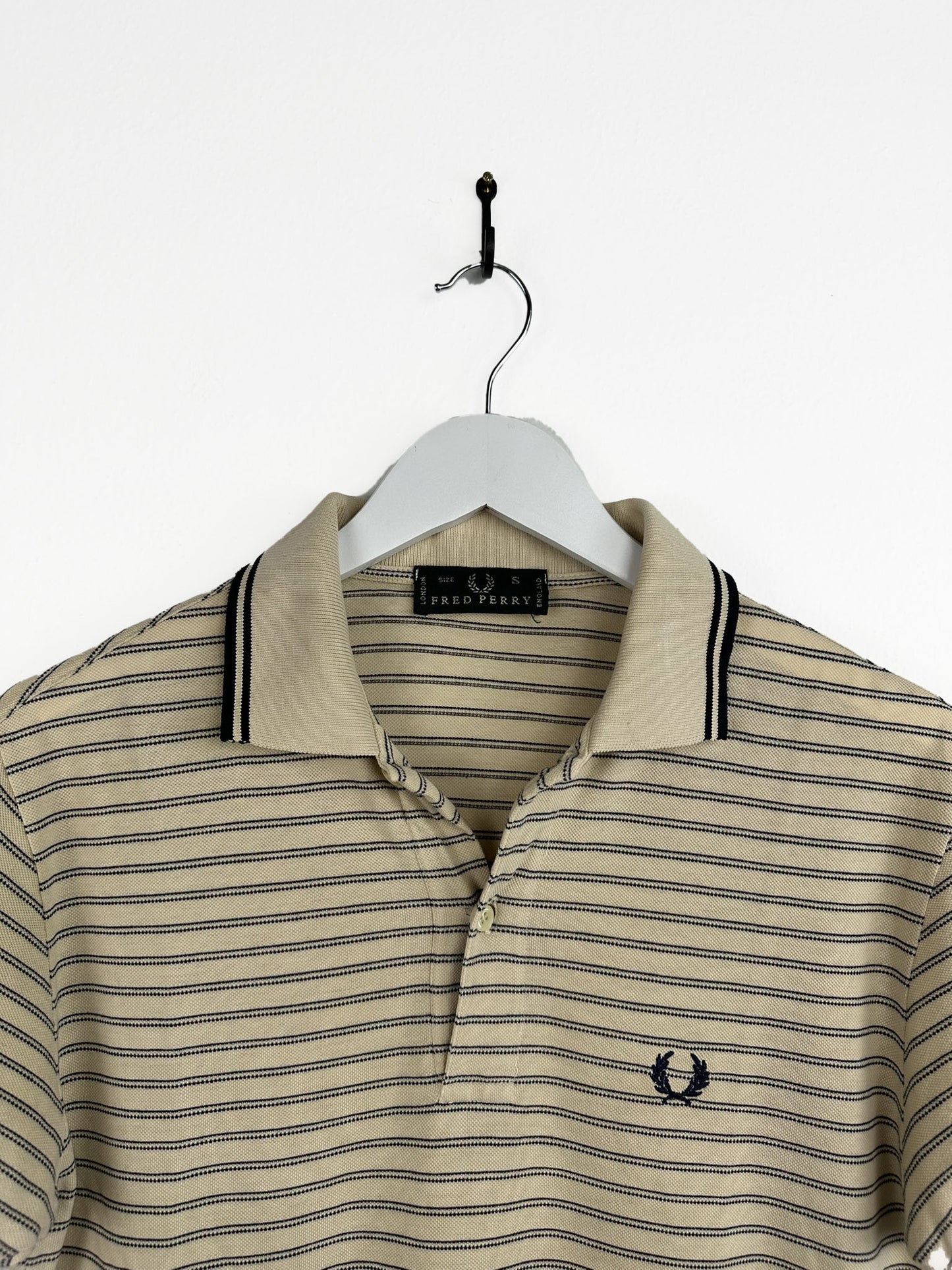 Polo Fred Perry beige a righe (25p80) - S