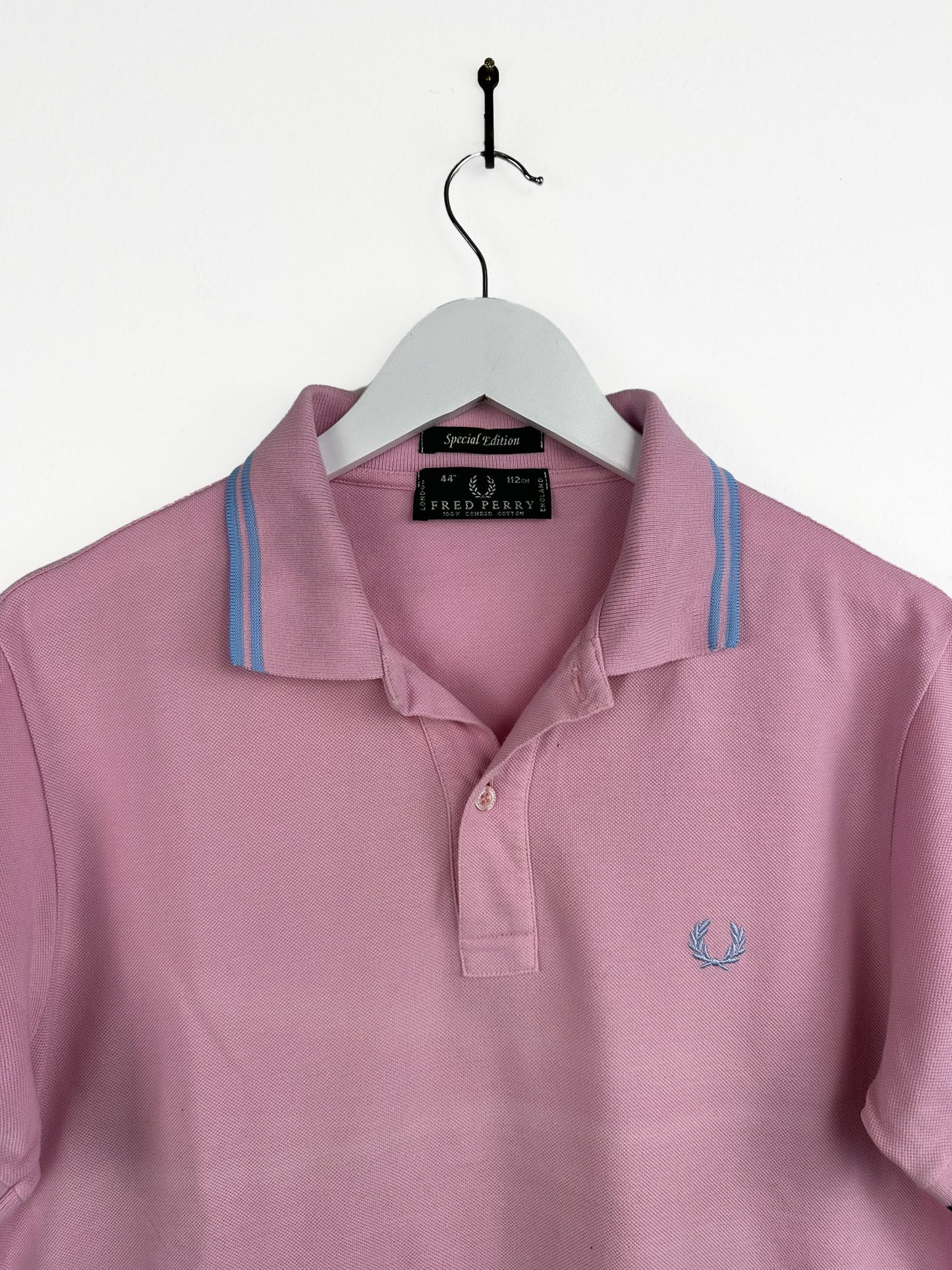 Polo Fred Perry rosa blu (25p88) - M