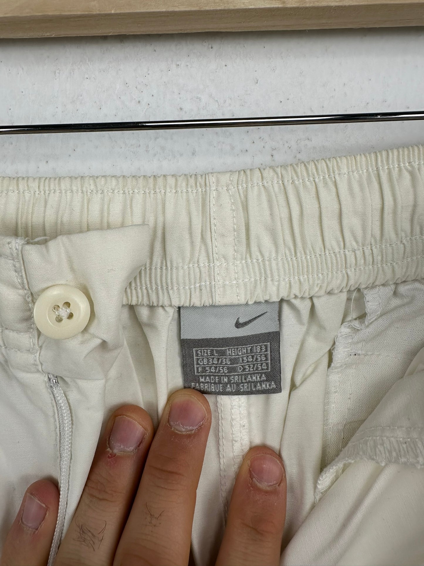 Nike track pants bianco 00s (25pa17) - L