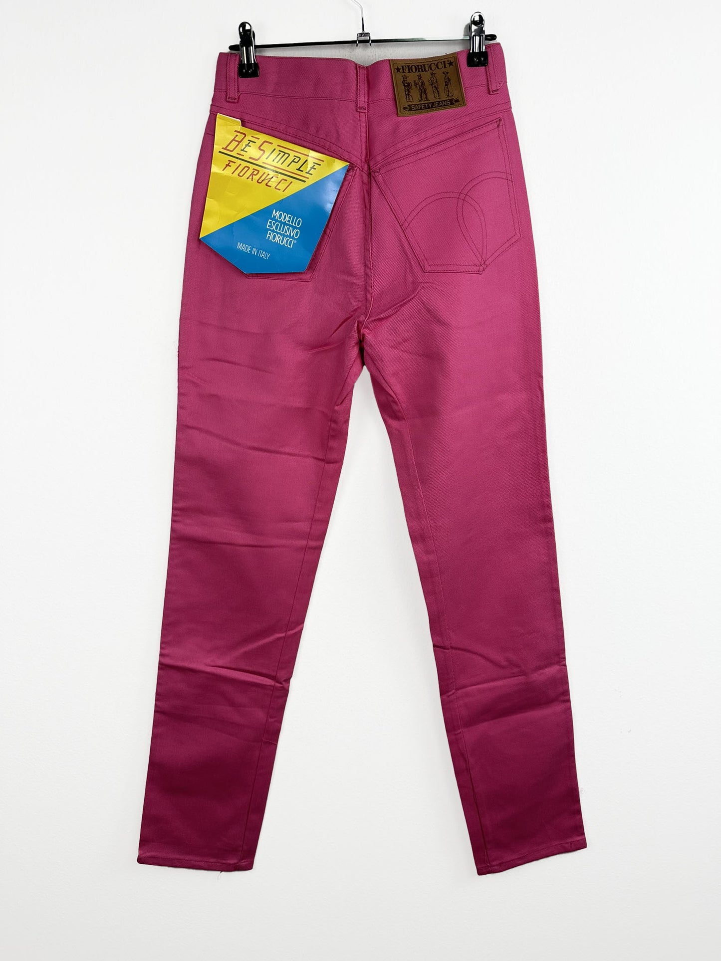 Jeans Fiorucci rosa 80s nuovi (25pa21) - 28/s