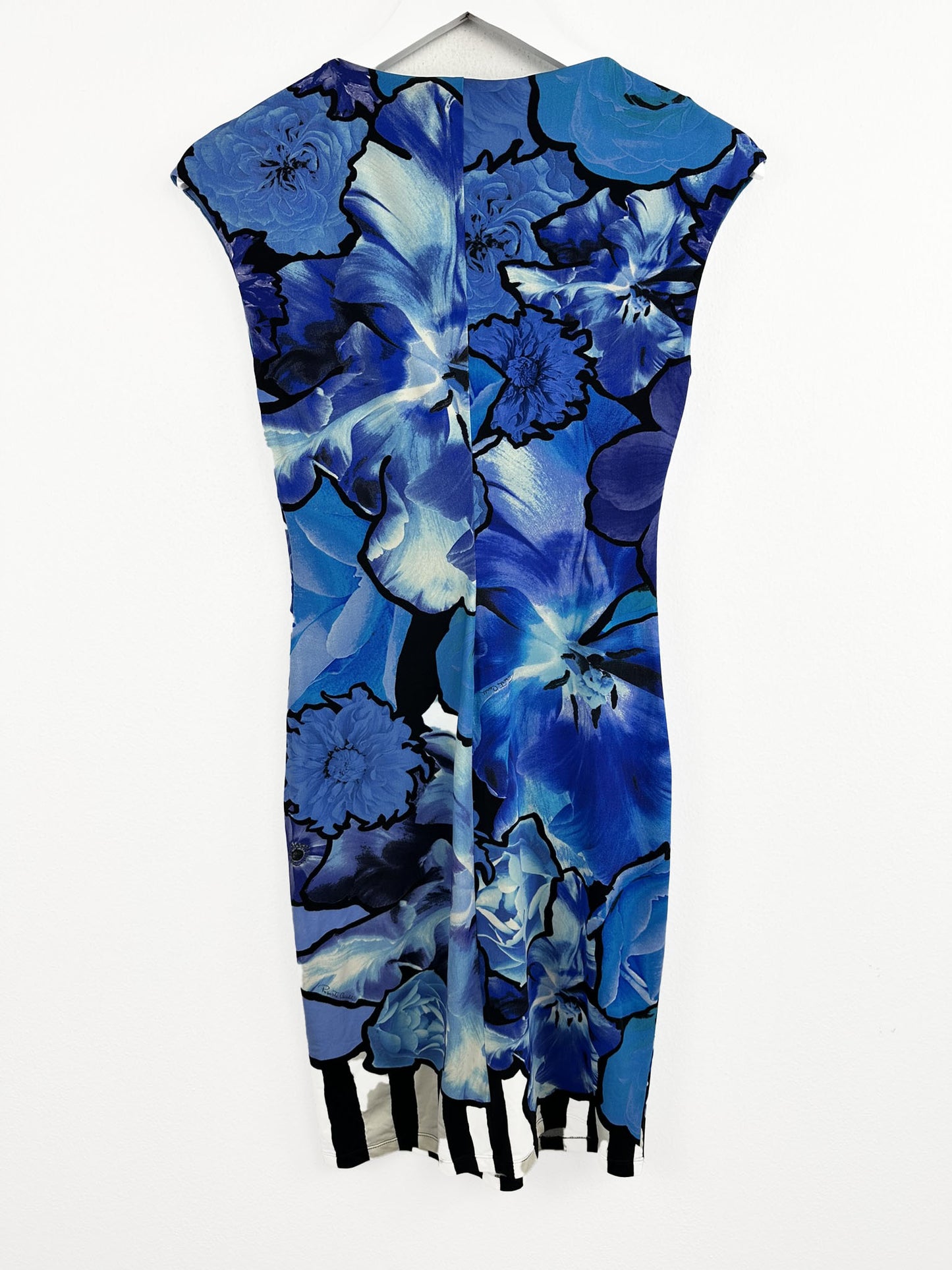 Abito Roberto Cavalli blu floreale - 40